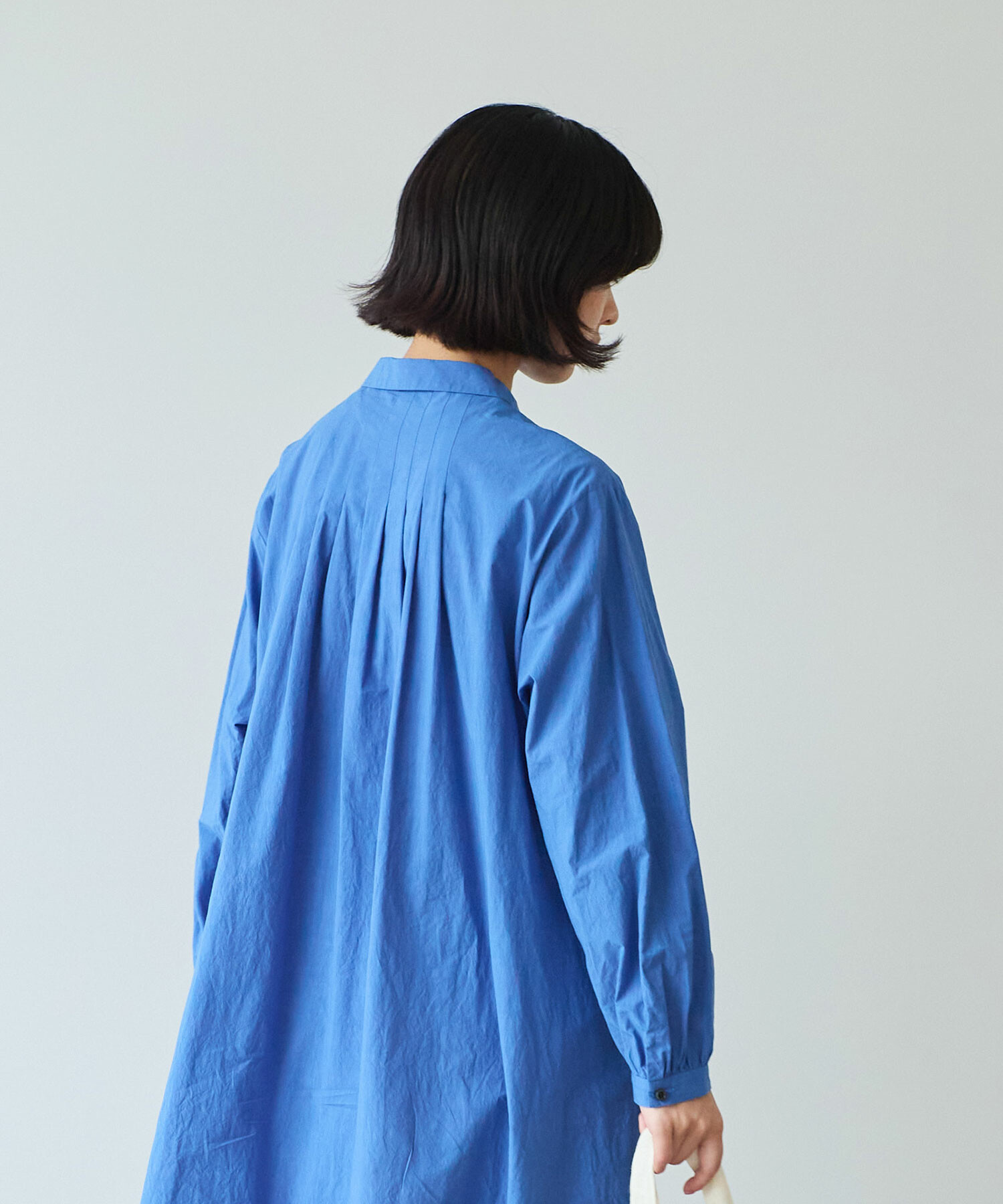 【完売アイテム】bulle de savon青空ワンピース AMBIDEX Store 〇 basic cotton タックワンピース(F アオ): bulle de savon