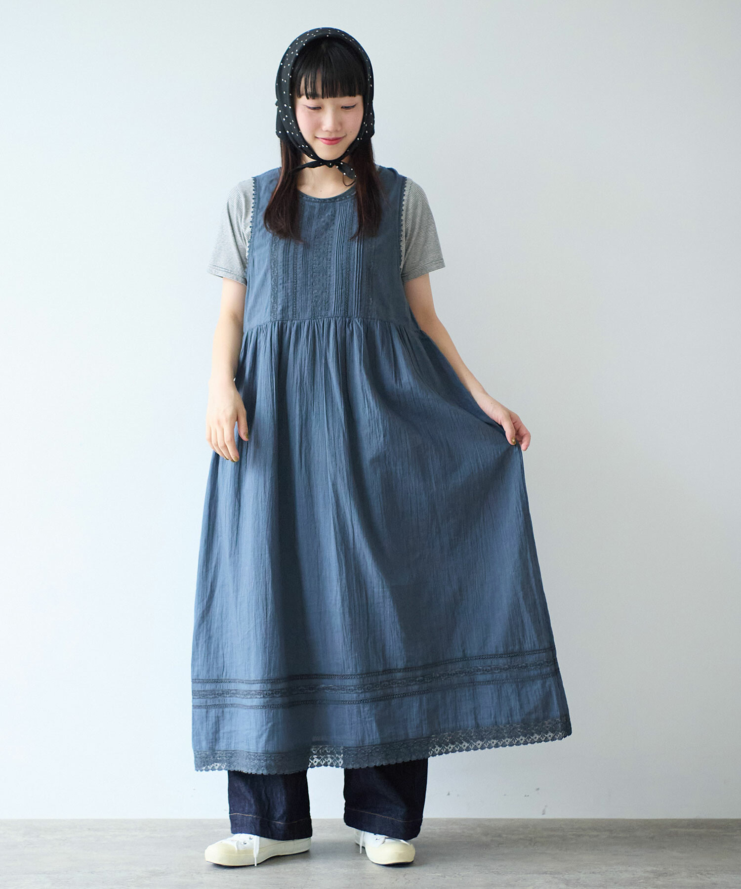 AMBIDEX Store 【予約販売】○ antique lace summer dress(F スミクロ