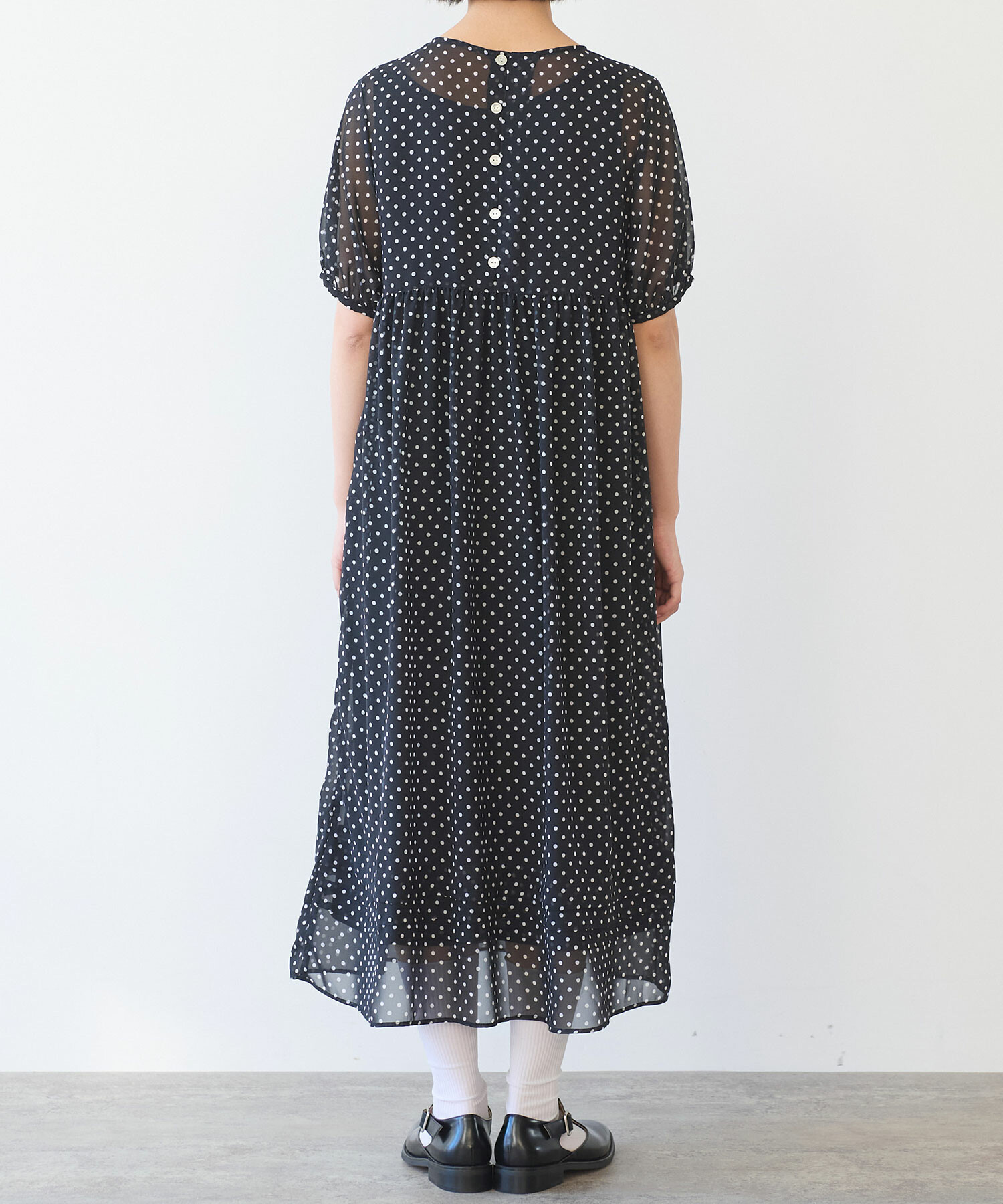 AMBIDEX Store 〇 ドット刺繍 ワンピース(F クロ): bulle de savon