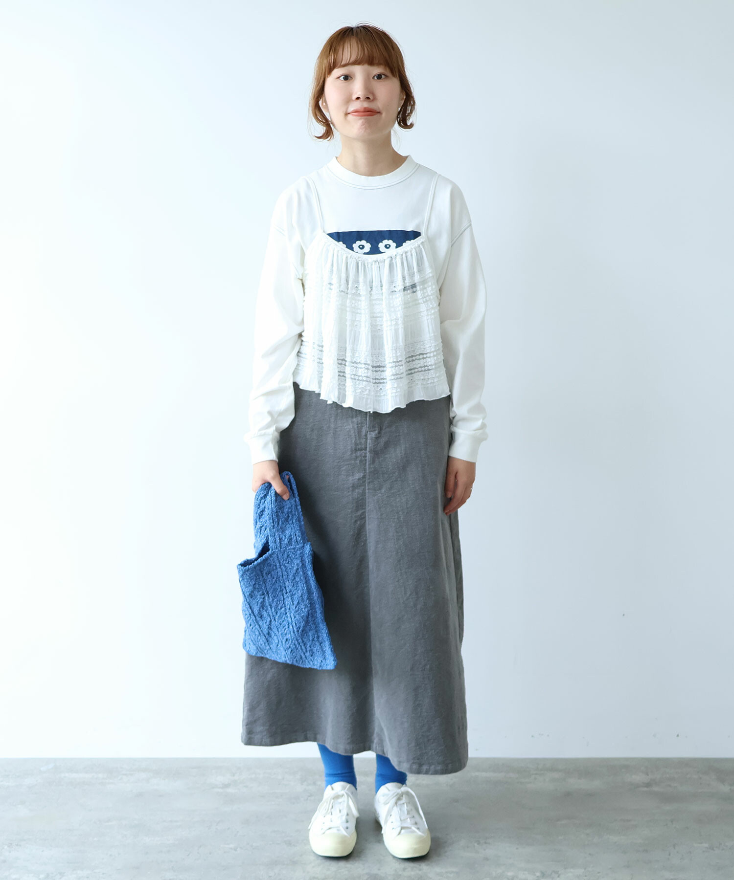 AMBIDEX Store ○ 11W サッカーコーデュロイ スカート(F カーキ