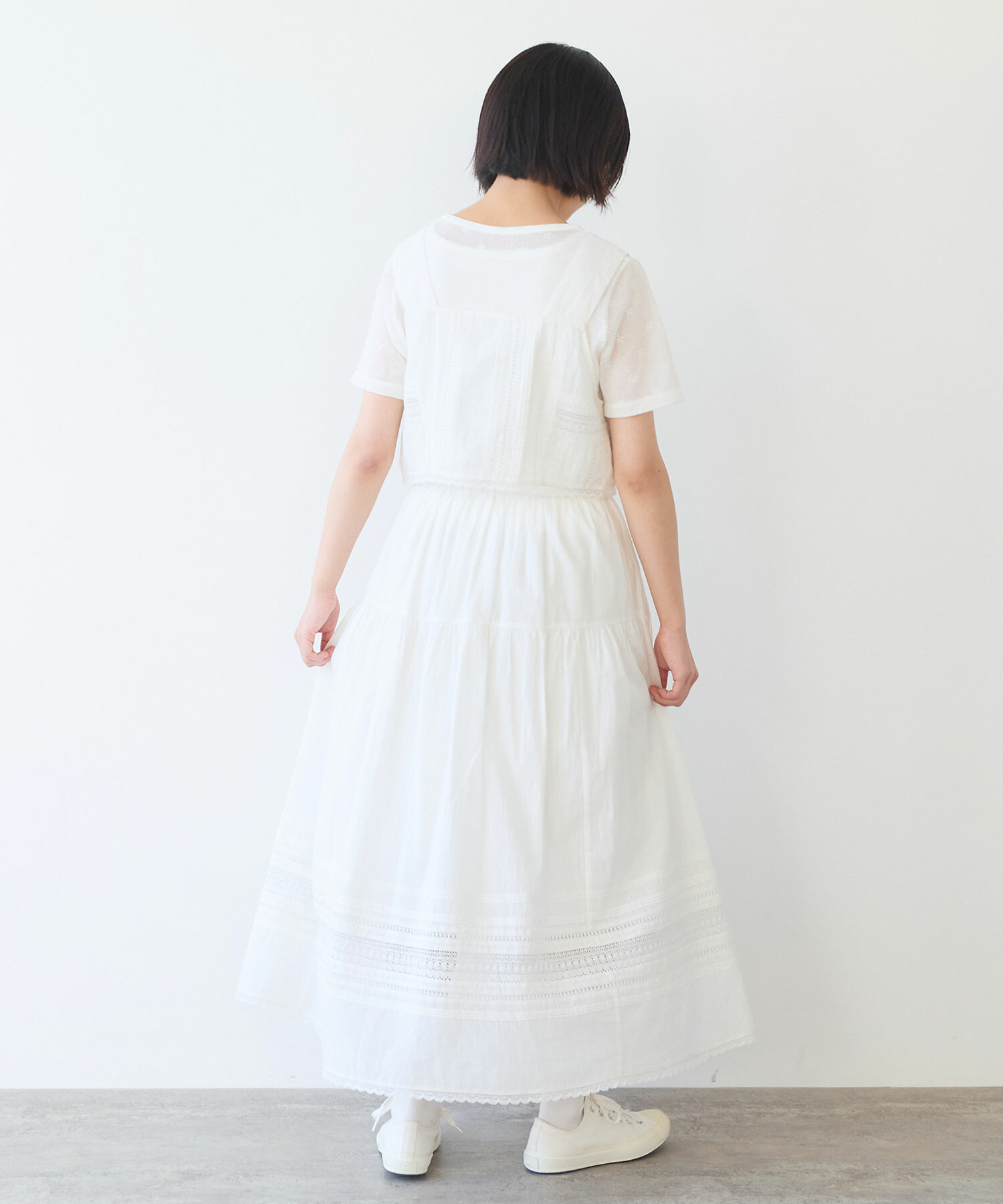 AMBIDEX Store △〇 アンティークレース スカート(F シロ