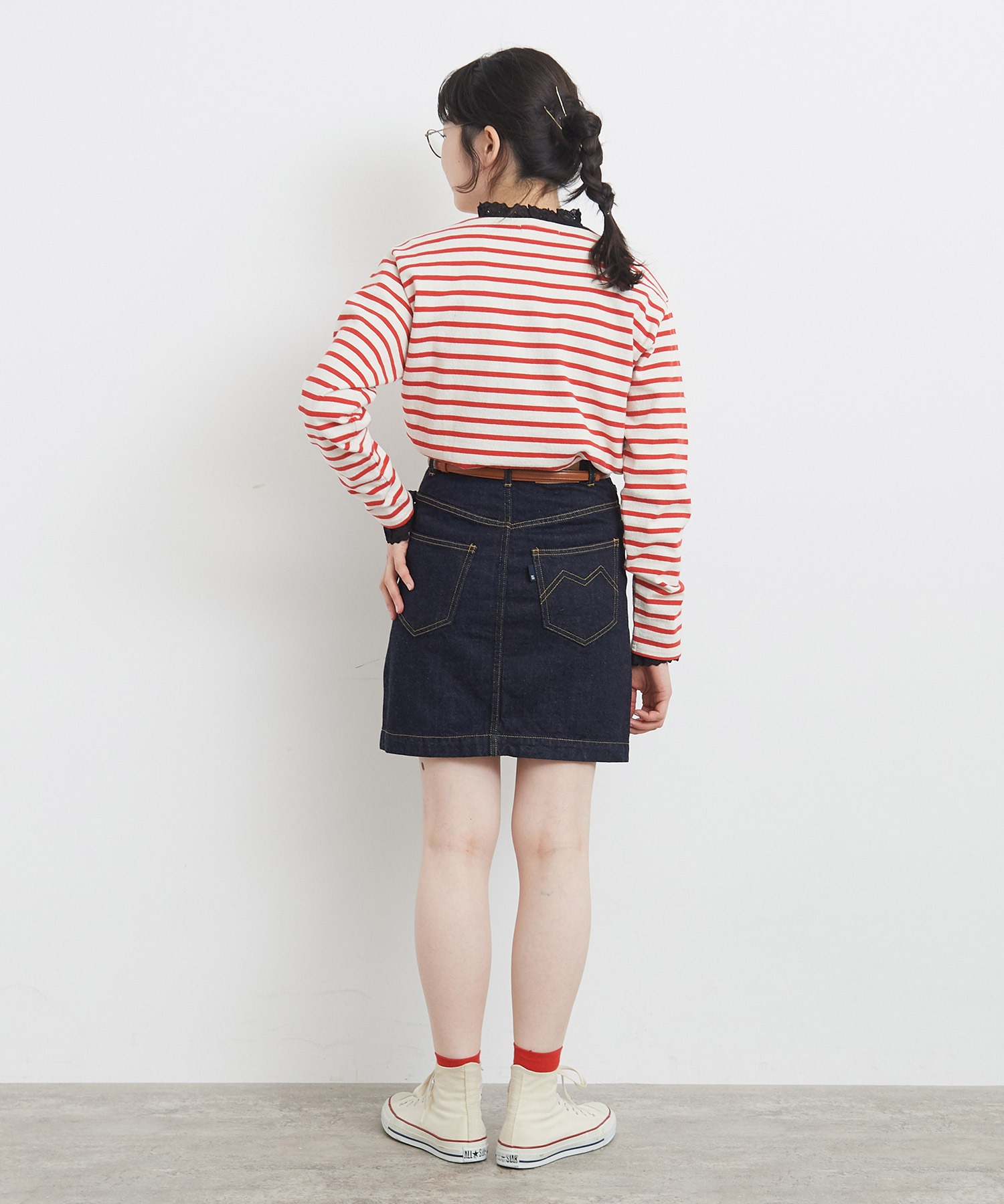 AMBIDEX Store △○11.36OZムラ糸デニム ミニスカート(36 コン): CHILD