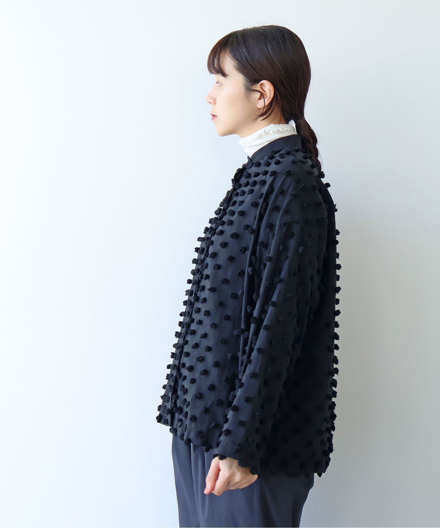 AMBIDEX Store △コットンナイロン dotジャカード wide シャツ(F