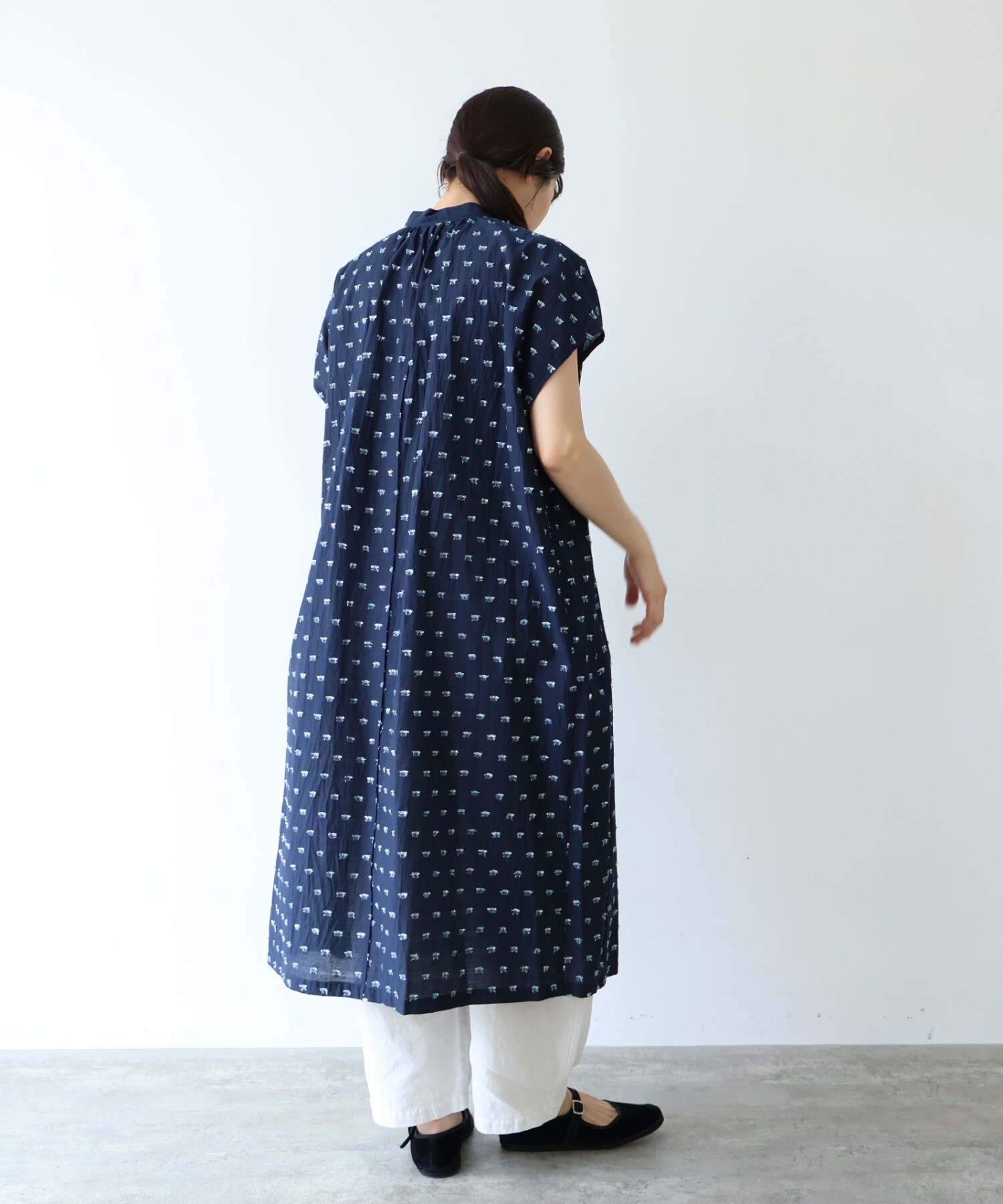 AMBIDEX Store コットン/ナイロン ラメジャカード kaftan ワンピース(F