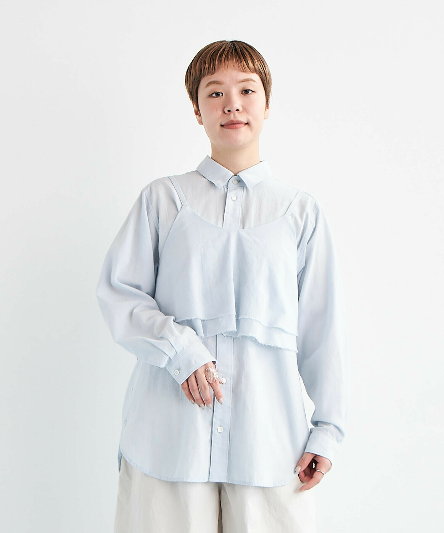 沙羅様 AMBIDEX Store 80/2 cyro spun OX CAMISOLE(F シロ): buoybuoy