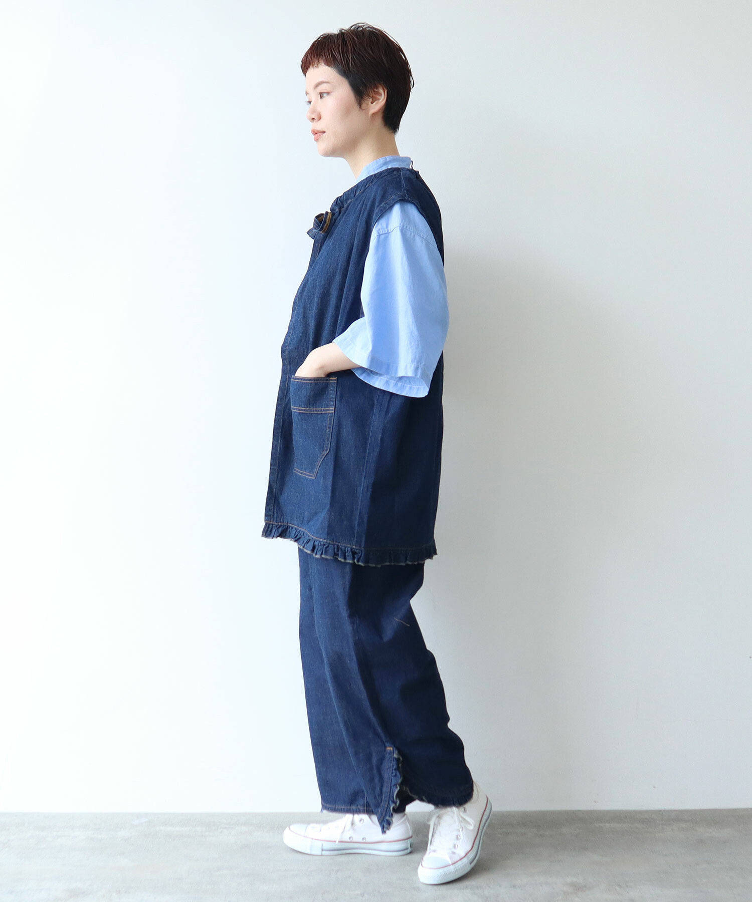 AMBIDEX Store ○8ozDENIM SMOCK ベスト(F INDIGO): FLAT-cic-HATENA AMBIDEX Store ○8ozDENIM SMOCK ベスト(F INDIGO): FLAT-cic-HATENA