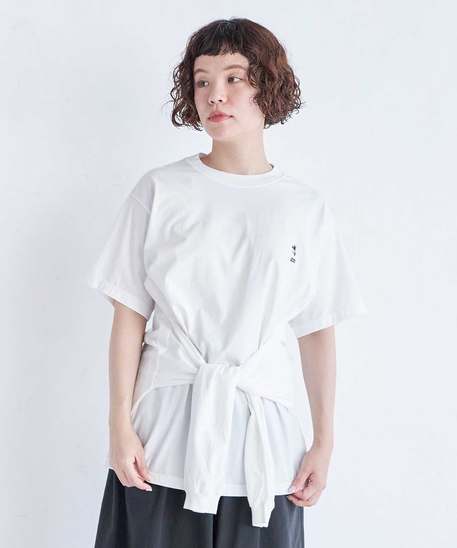 ピグメントSICK刺繍Tシャツ(半袖)[品番：RADM0005580]｜MODISH