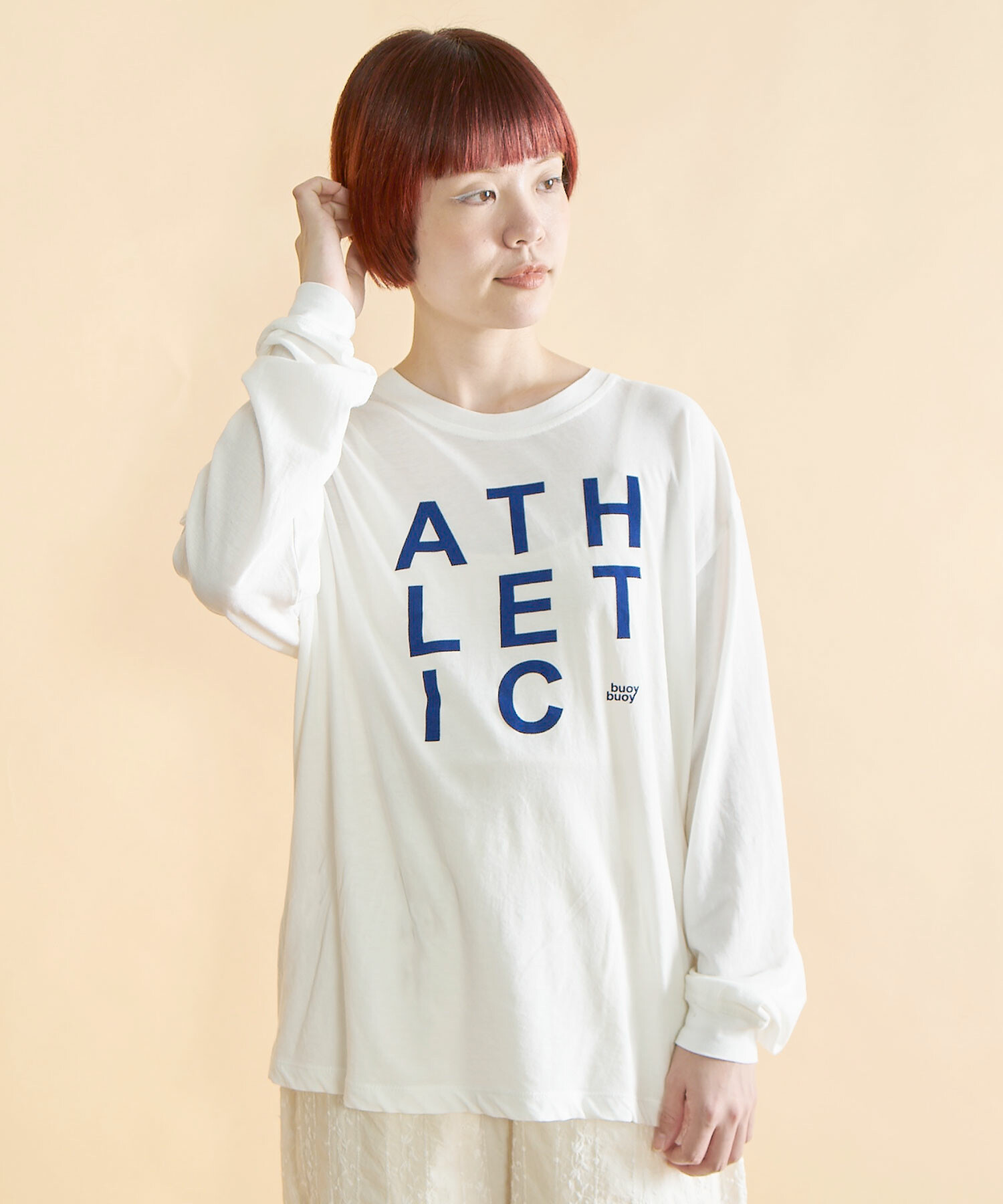 AMBIDEX Store ○GV天竺LOGO ATHLETIC T-シャツ(F BLACK): FLAT-cic-HATENA