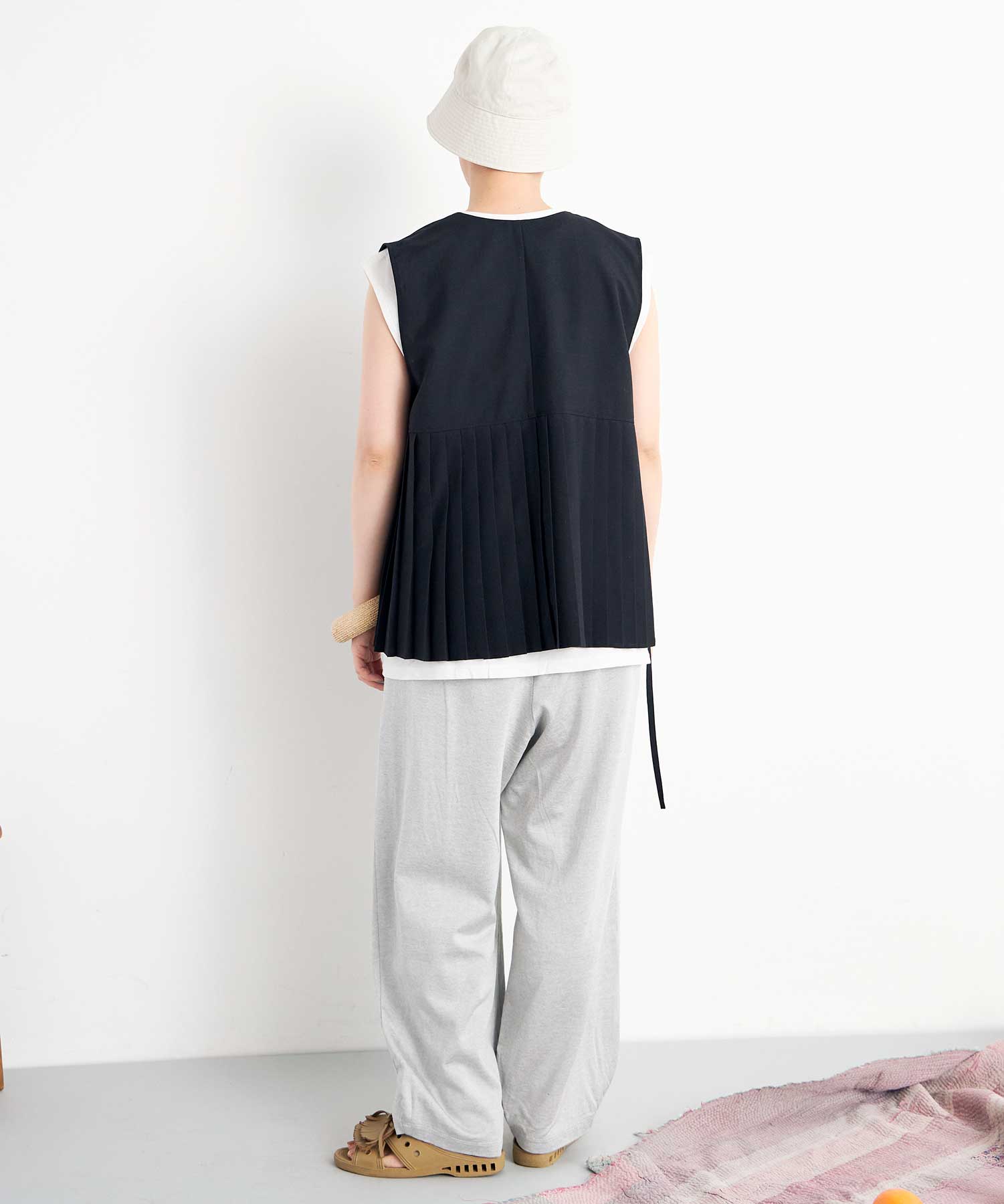 AMBIDEX Store △○WOOL tropical RAP ジレ(F BLACK): FLAT-cic