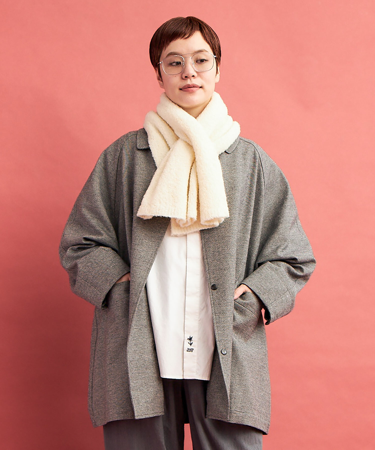 AMBIDEX Store ○alpaca loop TUBE マフラー(F CHARCOAL): FLAT-cic-HATENA