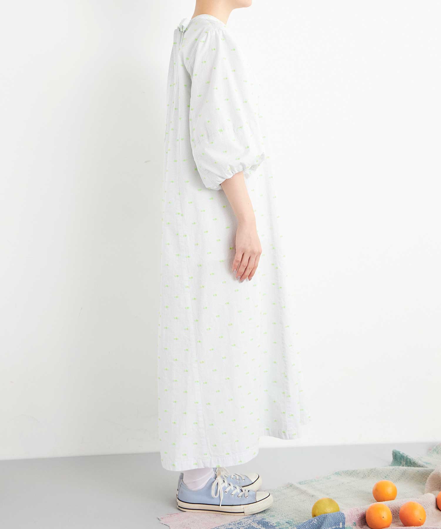AMBIDEX Store ○CUT DOBBY バルーンドレス(F WHT×YEL): FLAT AMBIDEX Store ○CUT DOBBY バルーンドレス(F WHT×YEL): FLAT