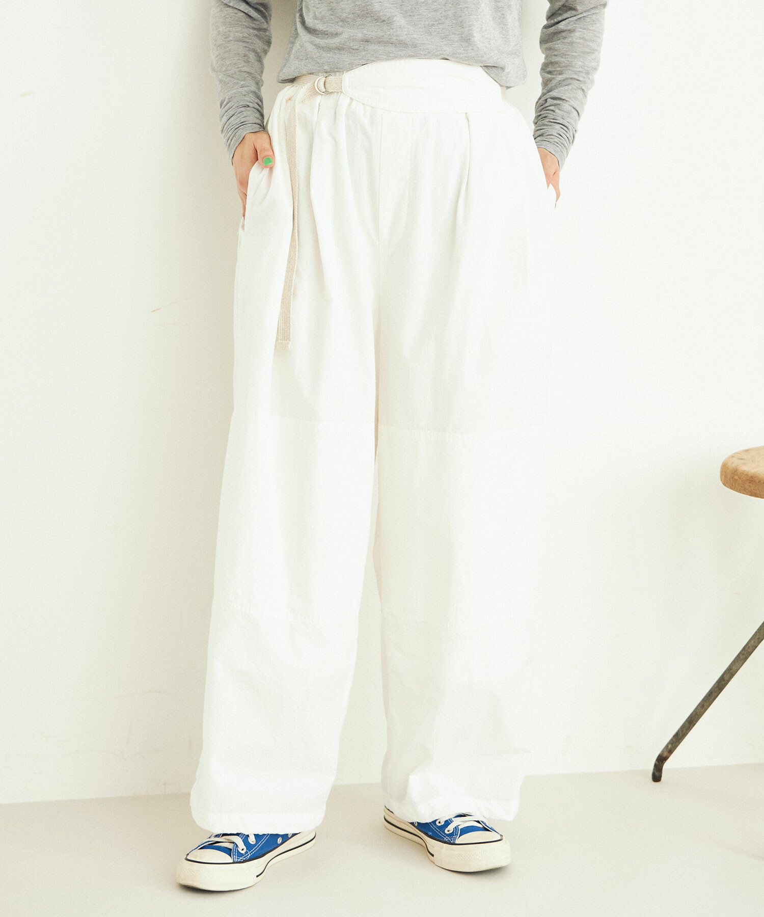 AMBIDEX Store ○ORGANIC LIP-STOP GURKA パンツ(F WHITE): buoybuoy