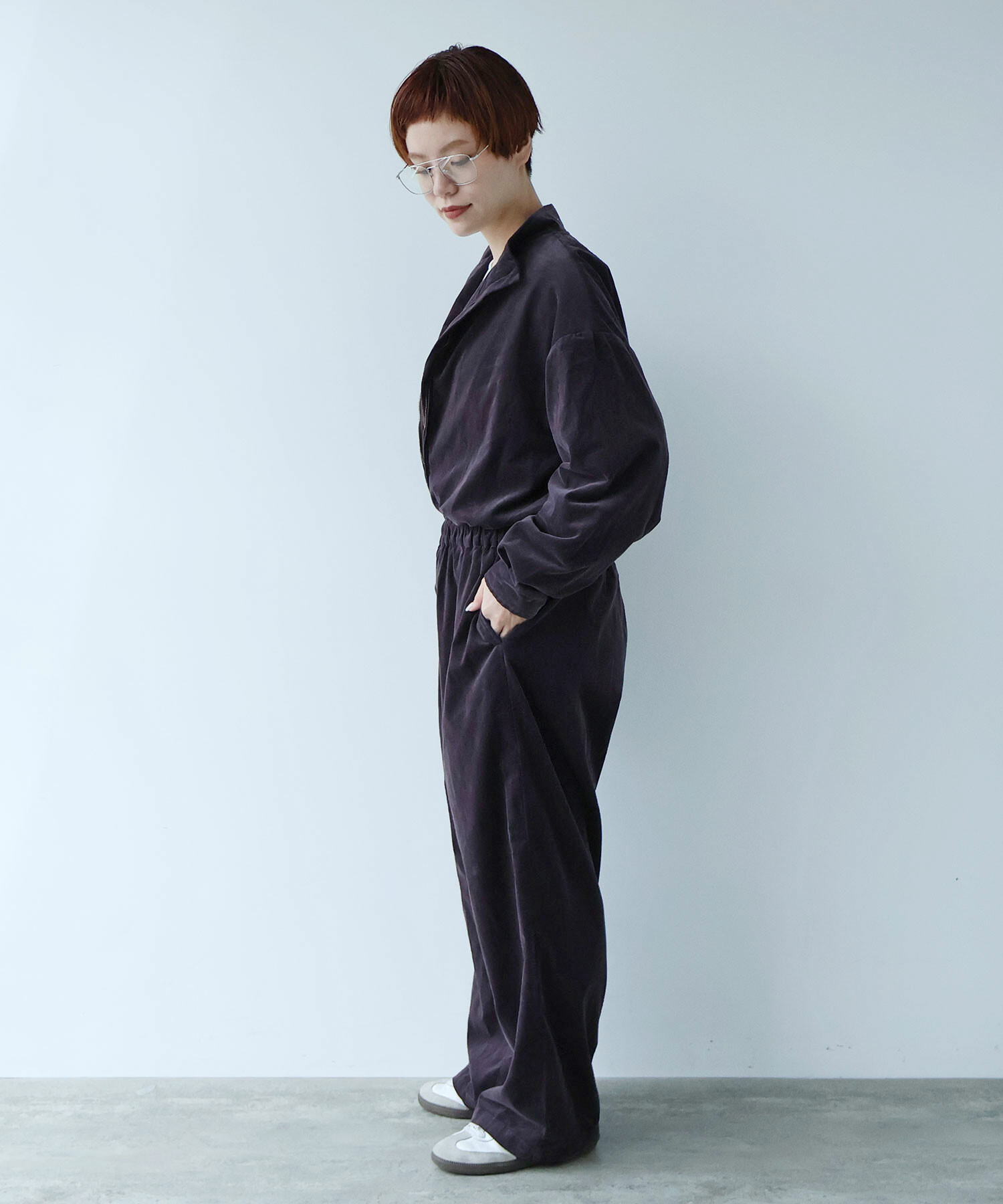 AMBIDEX Store ○スラブ別珍 製品染 ジャンプスーツ(F COFFEE): buoybuoy