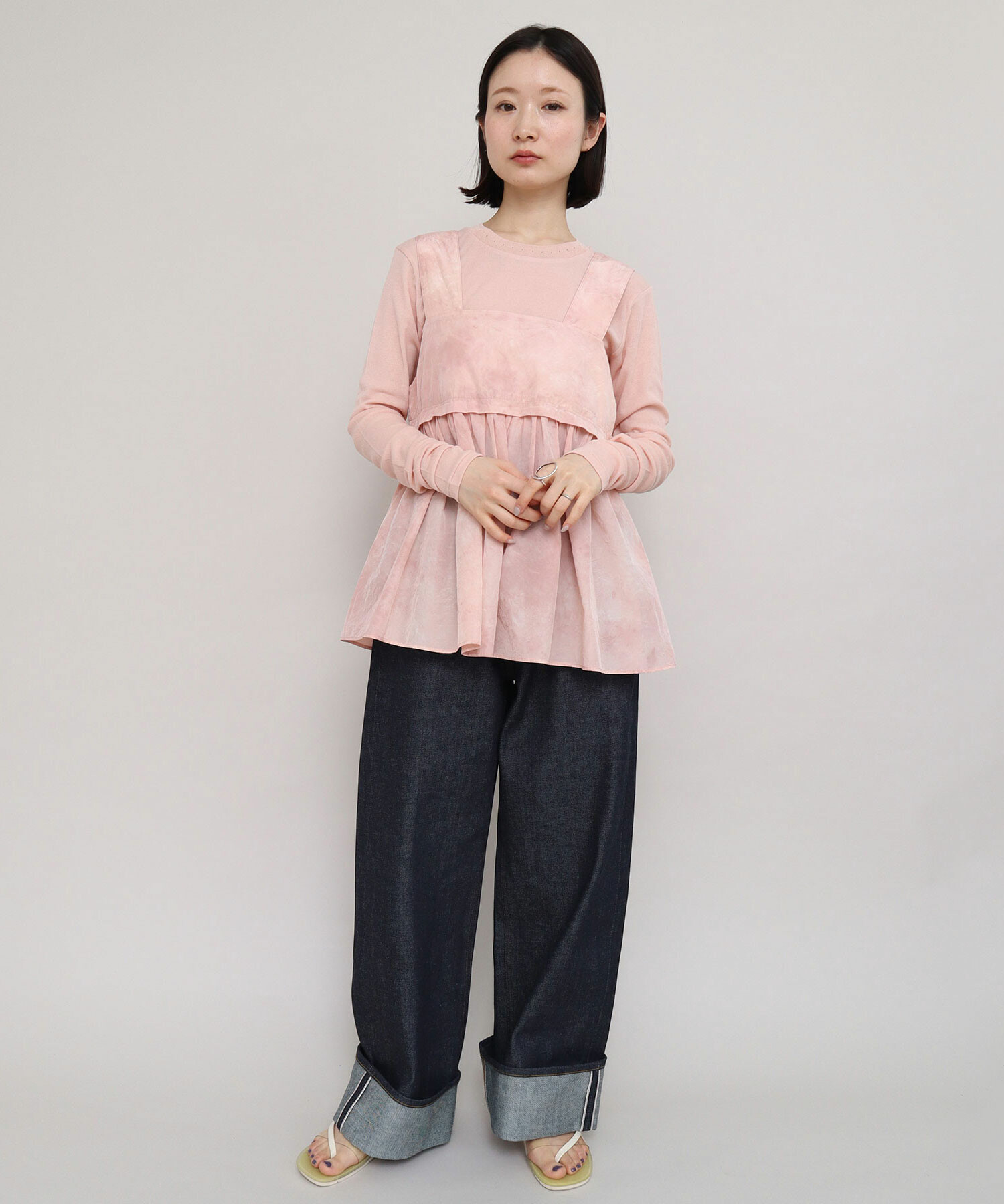 c*o様 ブリエンヌ×イレーヴ　スーピマコットンタイプライターブラウス　ネイビー YLEVE(イレーヴ)｜【BOURRIENNE Paris X. × YLEVE】HEN スーピマ