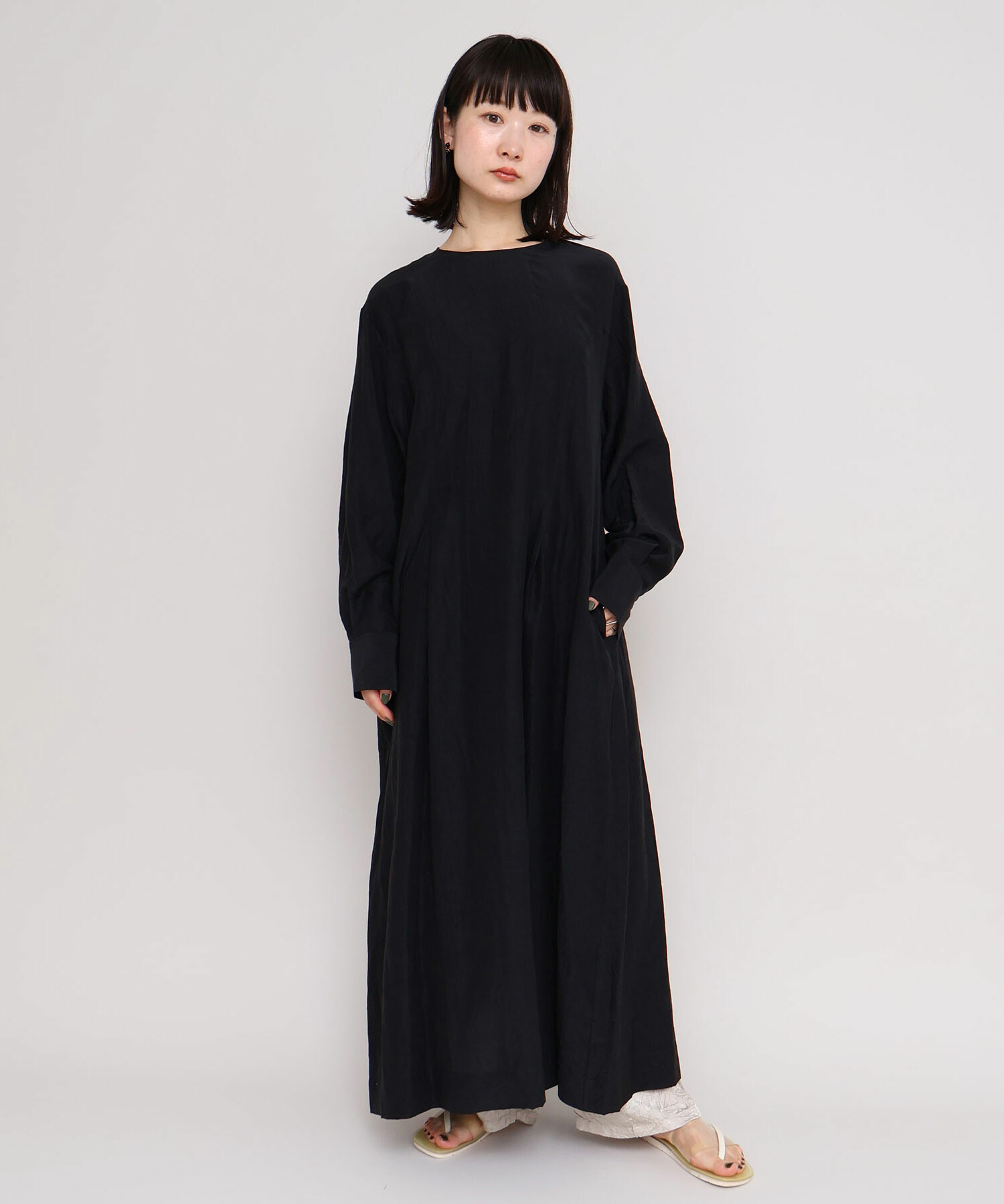 AMBIDEX Store 〇コットンキュプラリネン 桐生シワ ロング長袖