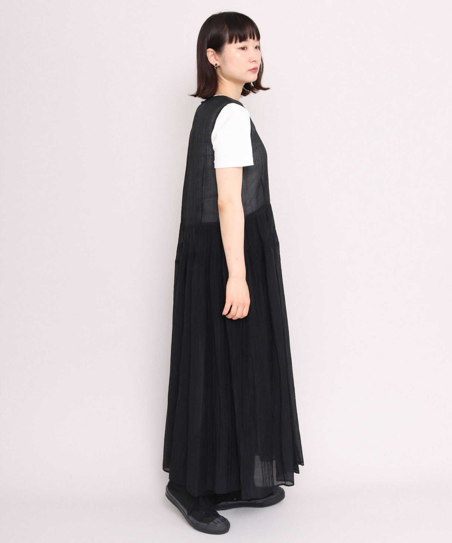 AMBIDEX Store △〇ナイロン綿ローン ティアードワンピース(F シロ): iki