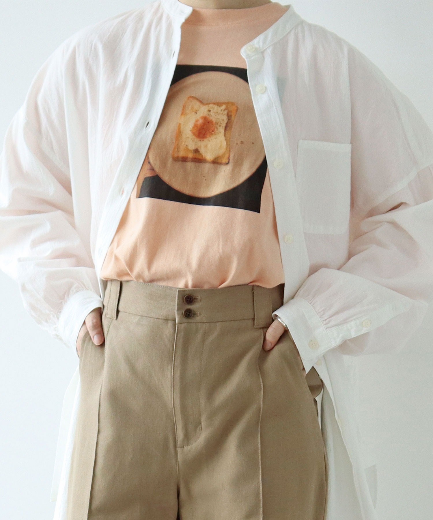 AMBIDEX Store ○【WEB限定】Fried Egg Toast Tシャツ(F シロ): PAR ICI