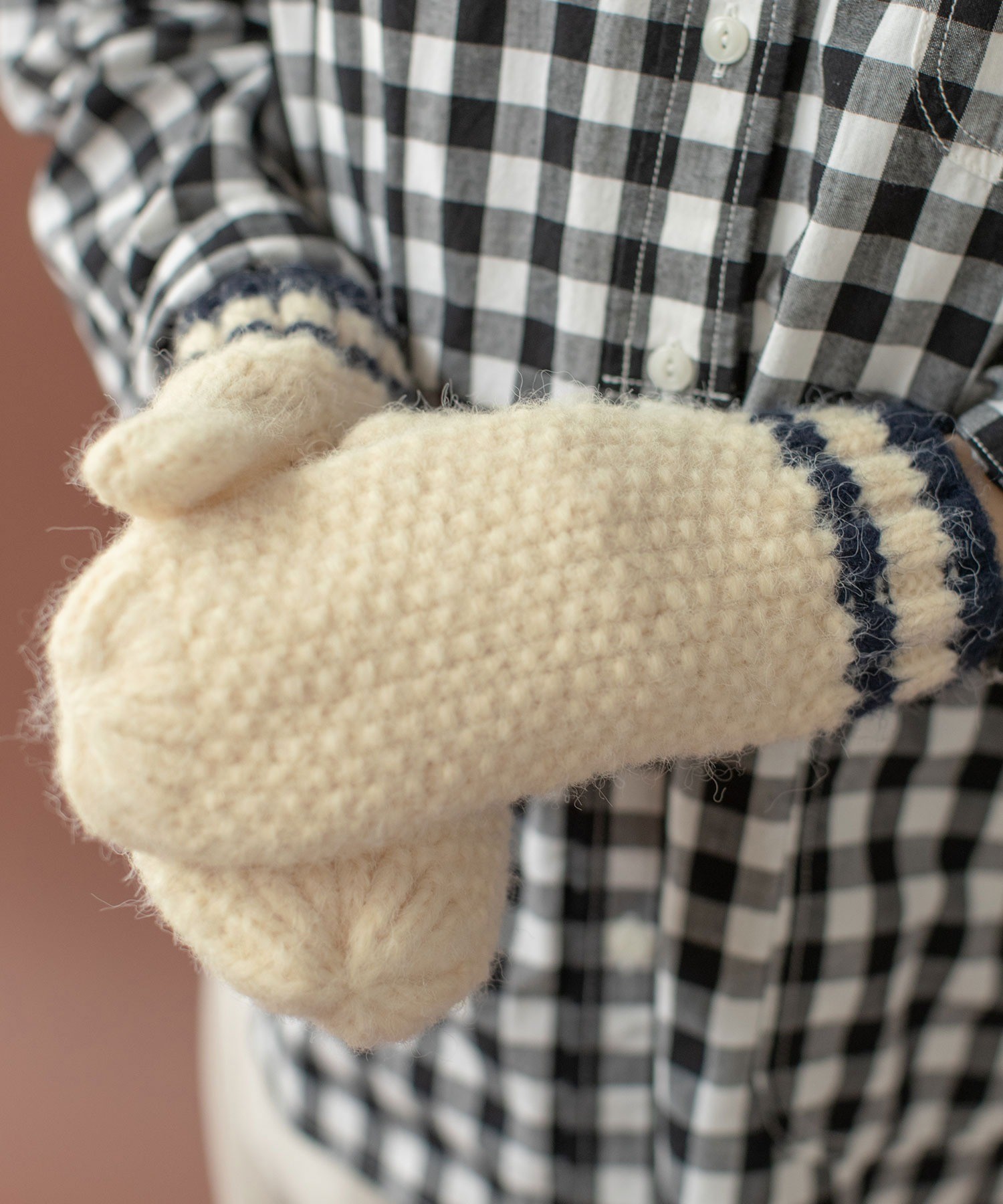 AMBIDEX Store ○カノコ編み ラインミトン(F アオ): PAR ICI