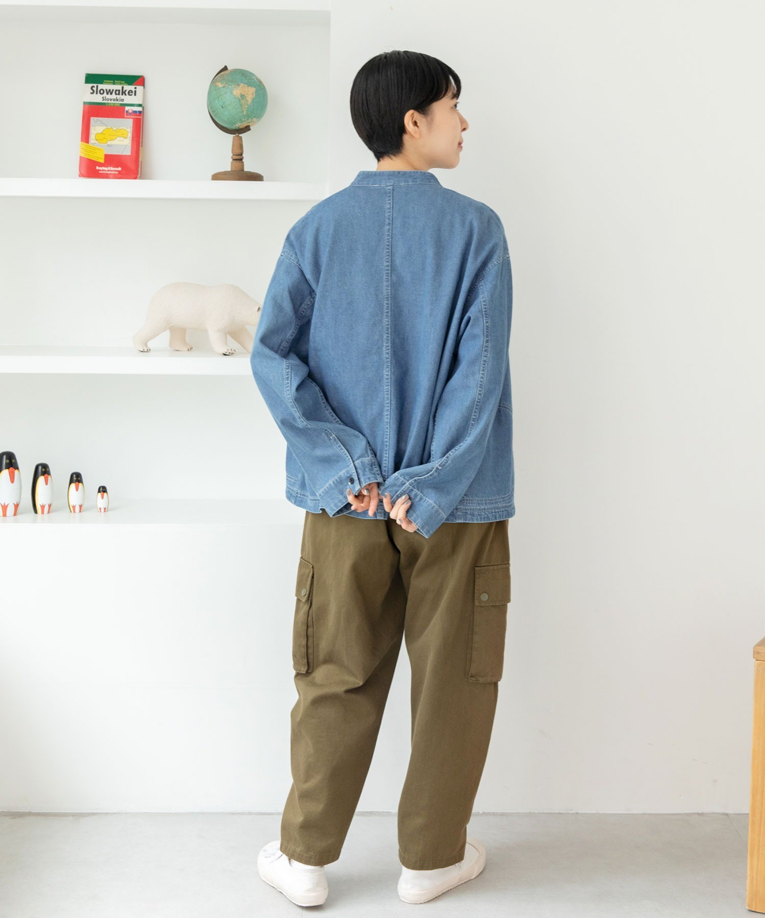 AMBIDEX Store ○ライトオンスデニム スタンドシャツジャケット