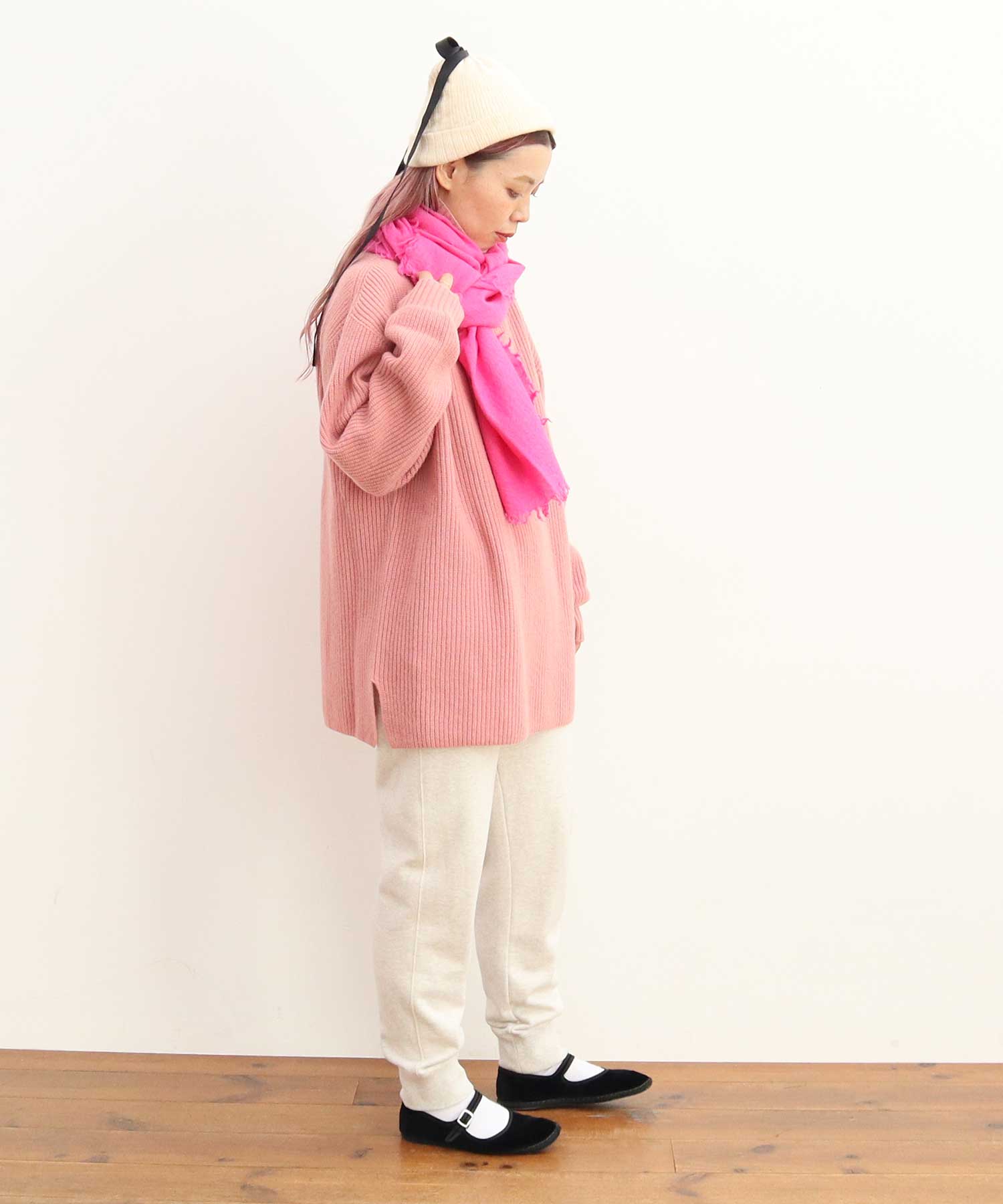 AMBIDEX Store WOOL ストール(F ピンク): Dot and Stripes CHILD WOMAN