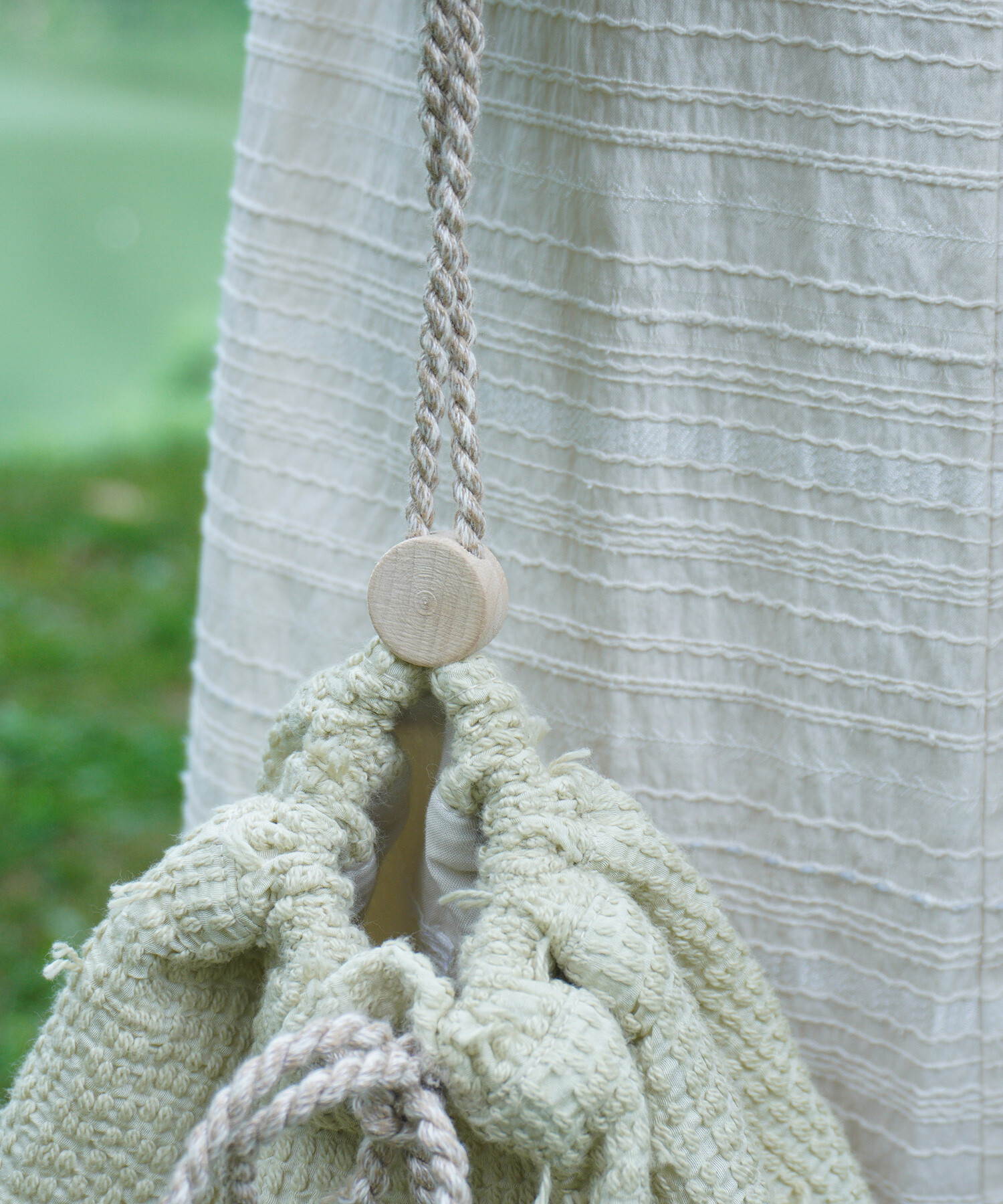 AMBIDEX Store 〇sashiko jacquard 巾着バッグ(F ペールイエロー