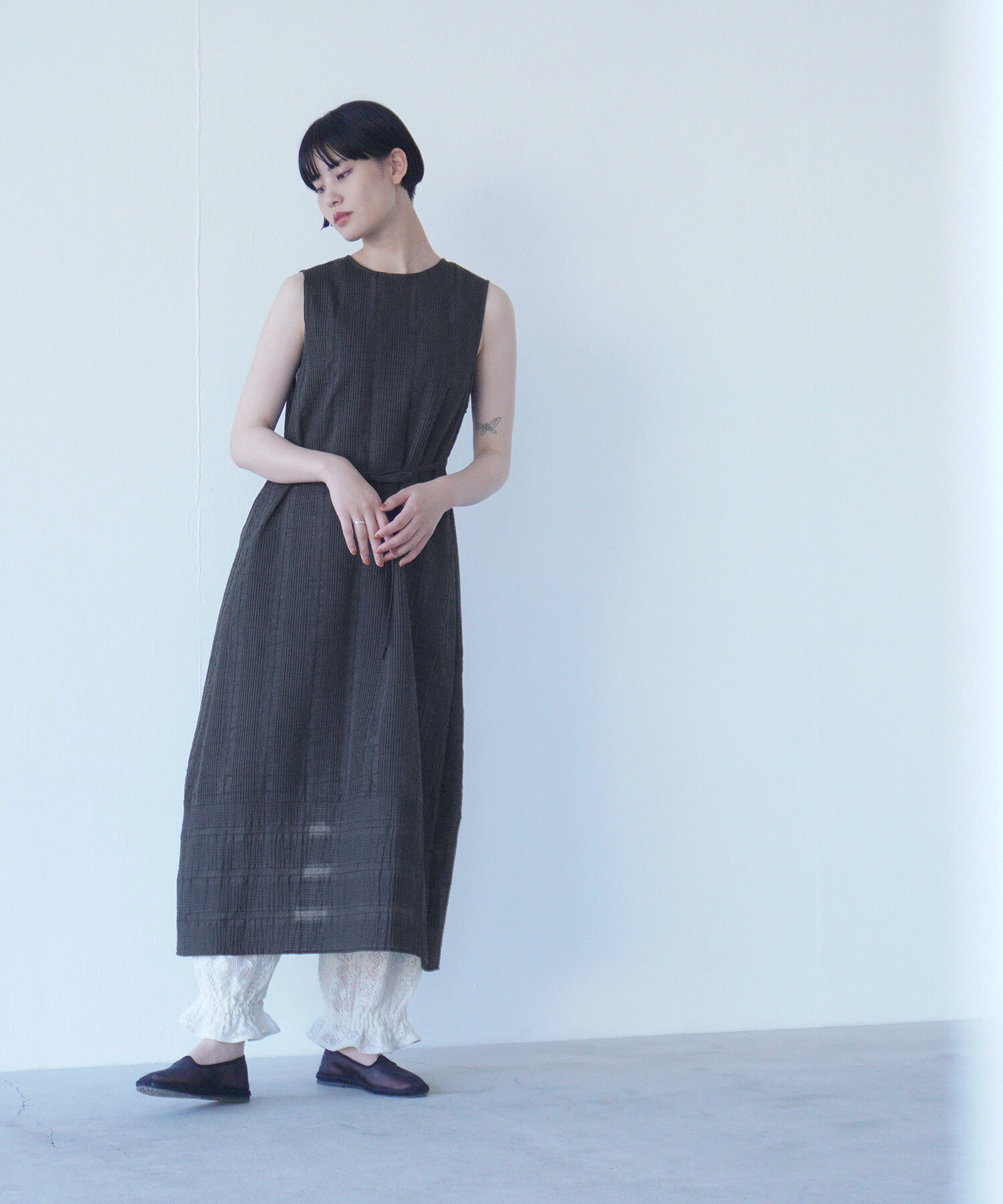 AMBIDEX Store △〇pintuck jacquard ベストワンピース(F