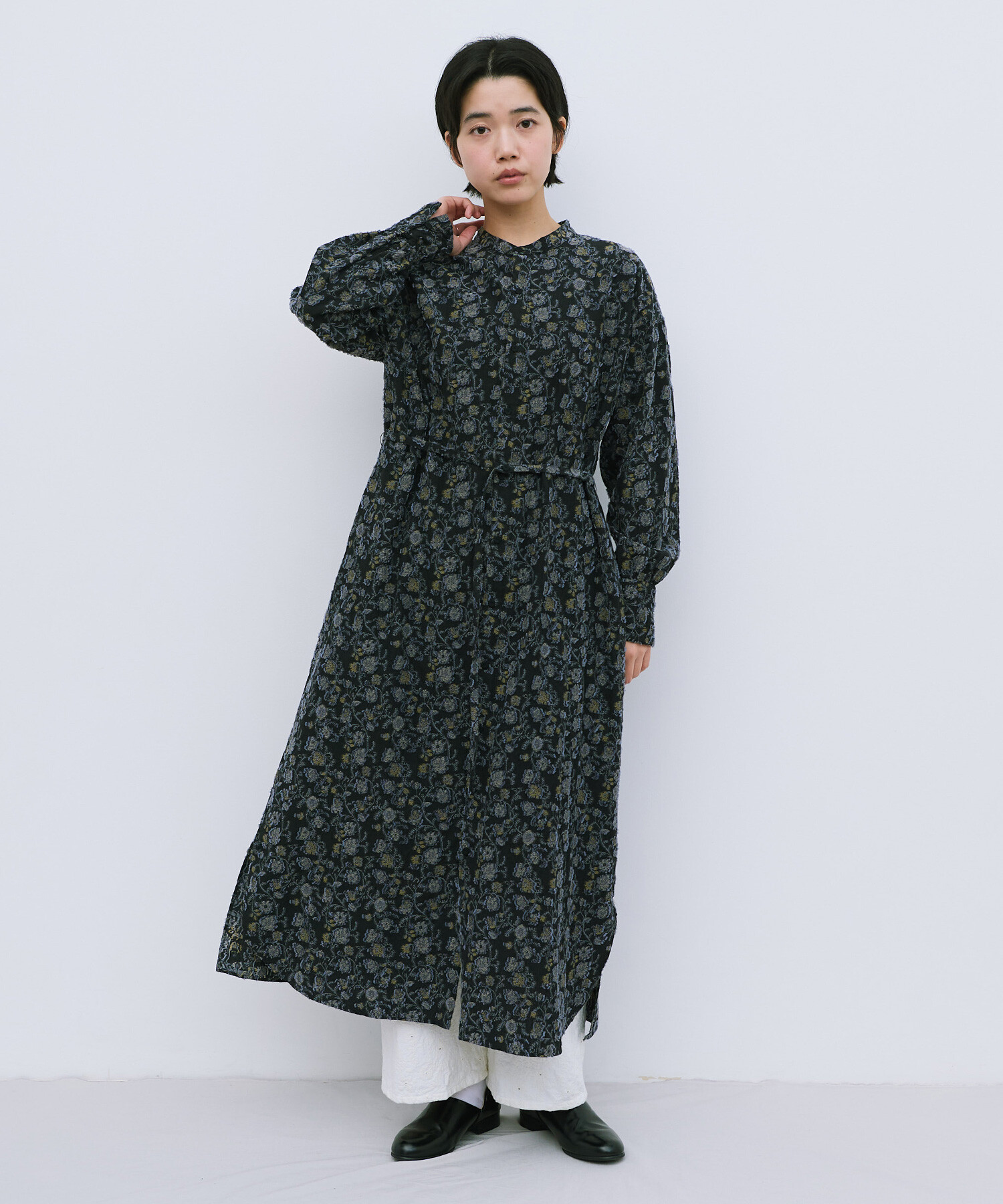 AMBIDEX Store 【予約販売】garden embroidery デニムパンツ(F navy