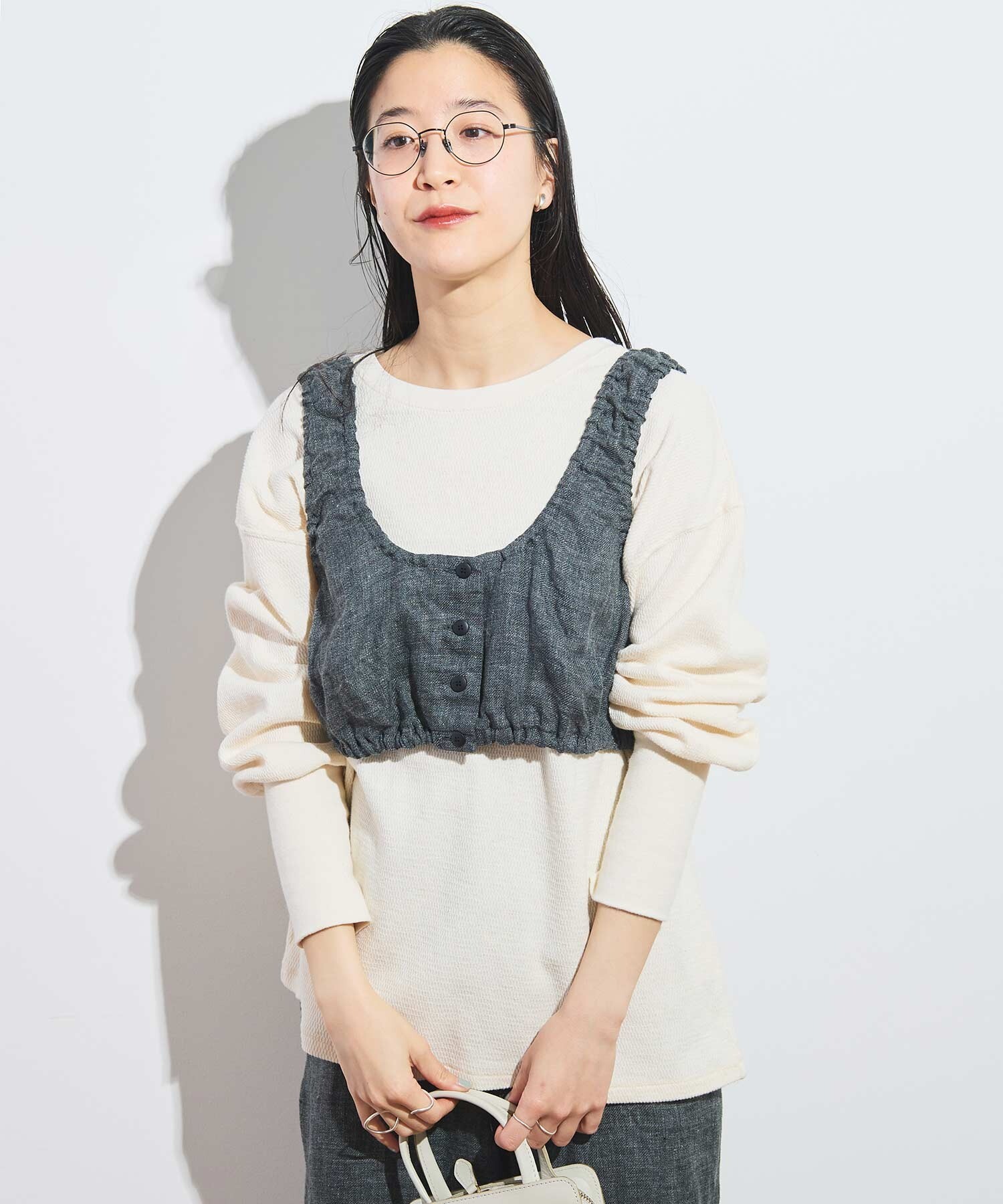 AMBIDEX Store ○〇classic LINEN bustier (F グレー): l'atelier du savon