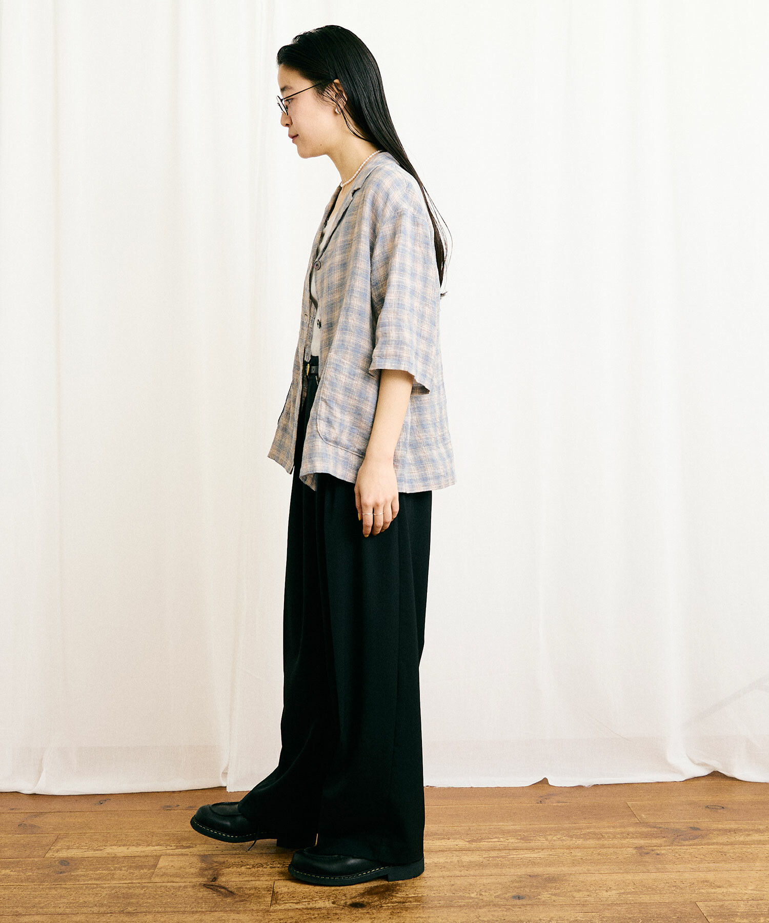 AMBIDEX Store OMBRE CHECK shirt(F ベージュ): l'atelier du savon
