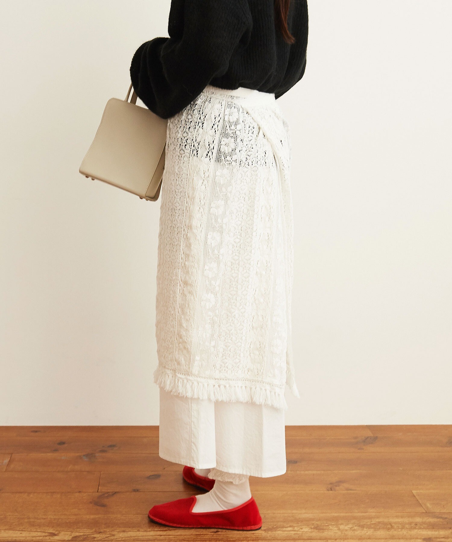 AMBIDEX Store 【予約販売】○Carol apron skirt(F シロ): l'atelier