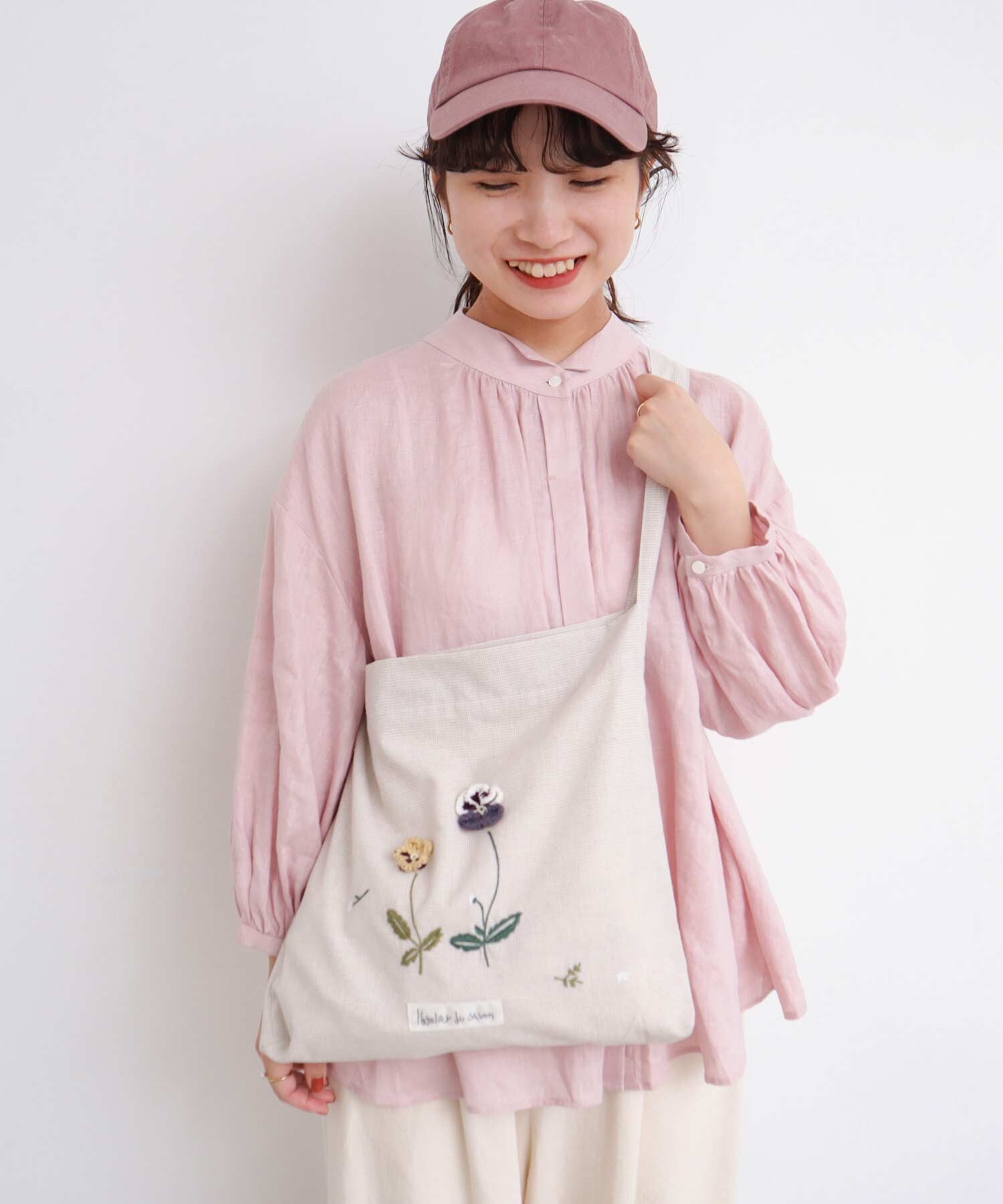 ブランドバッグ 人気ランキング2024 AMBIDEX Store 〇ひらひらパンジーかぎ針刺繍 バッグ(F クロ): l トートバッグ