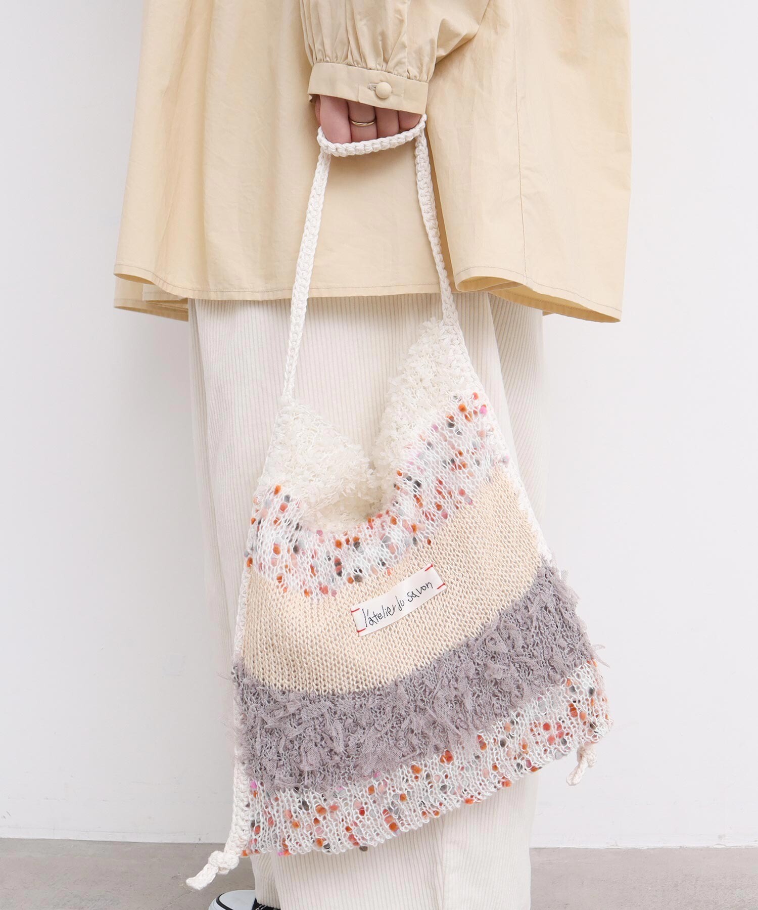 AMBIDEX Store 【予約販売】〇ぽつぽつ糸のcraft knitバッグ(F