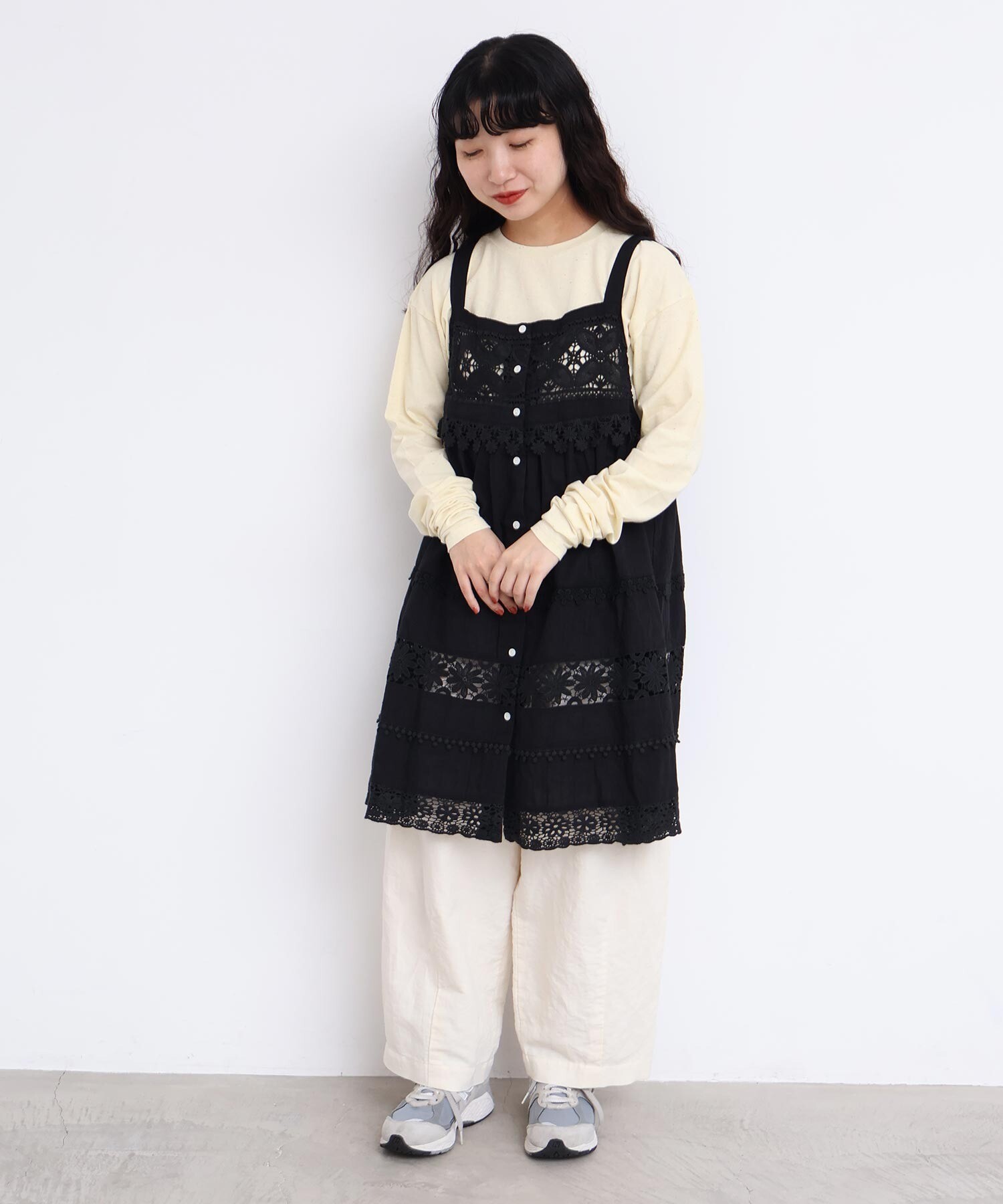AMBIDEX Store 【予約販売】つぎはぎレース パッチワークキャミ