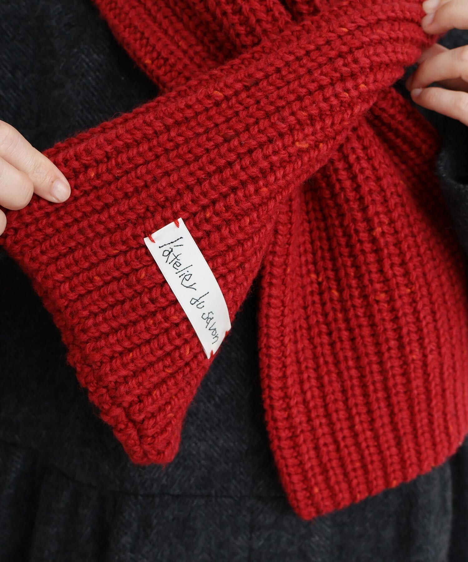 AMBIDEX Store 〇ビーズ刺繍 宝石みたいなティペット(F アカ): l