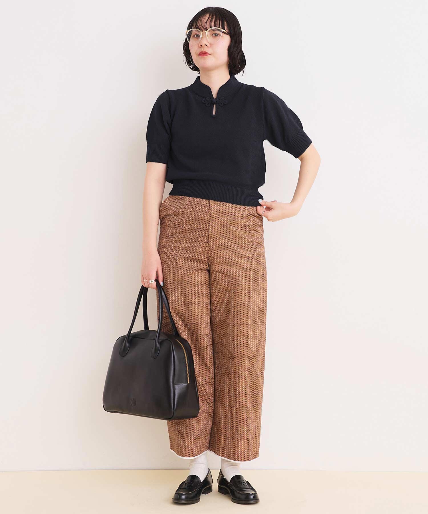 AMBIDEX Store 【予約販売】〇COTTON NYLON 華釦 半袖プル