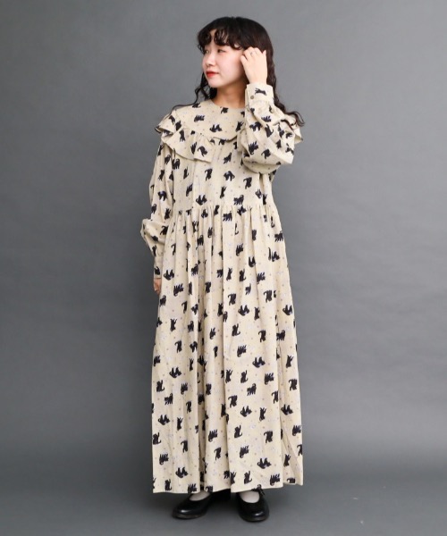 AMBIDEX Store ○Black cat dance ワンピース(F BEIGE): l'atelier du