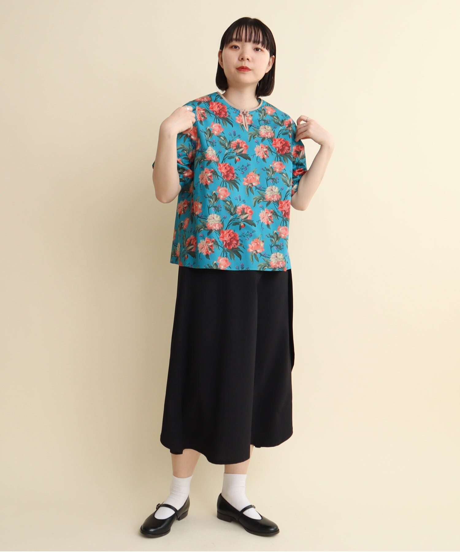 AMBIDEX Store 【予約販売】△○BLACK full moon skirt(F クロ): l 