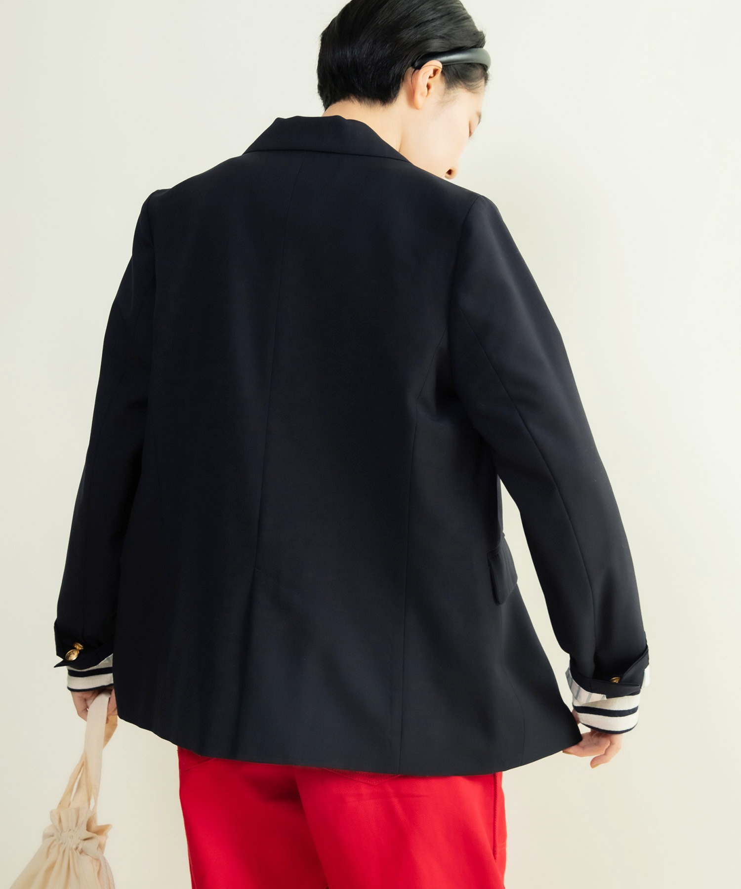 トロ ダブル釦紺ブレザー