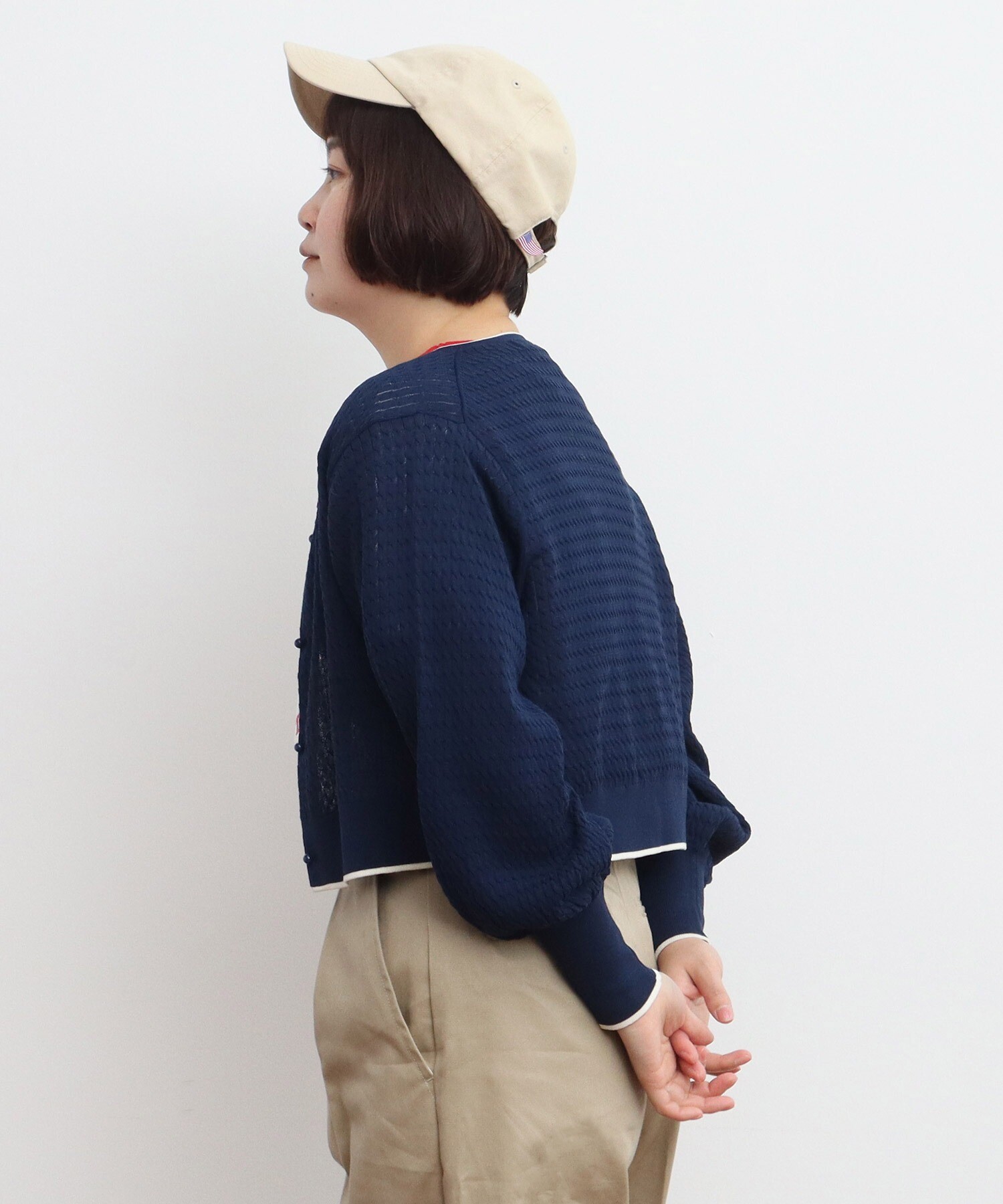 AMBIDEX Store ○coolcottonケーブル編み ショートクルーネック AMBIDEX Store ○coolcottonケーブル編み ショートクルーネック