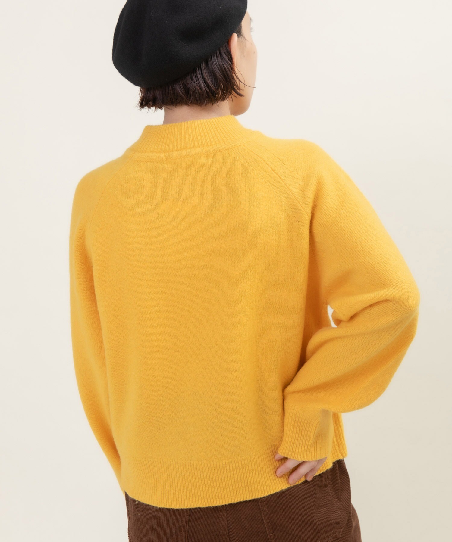 AMBIDEX Store 2/15ラムウール ハイネックプルオーバー(F イエロー