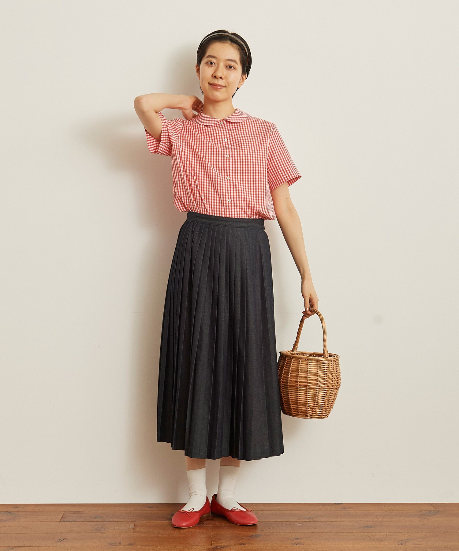 AMBIDEX Store 〇ライトオンスデニム プリーツスカート【サイズ展開あり】(36 コン): Dot and Stripes CHILD  WOMAN