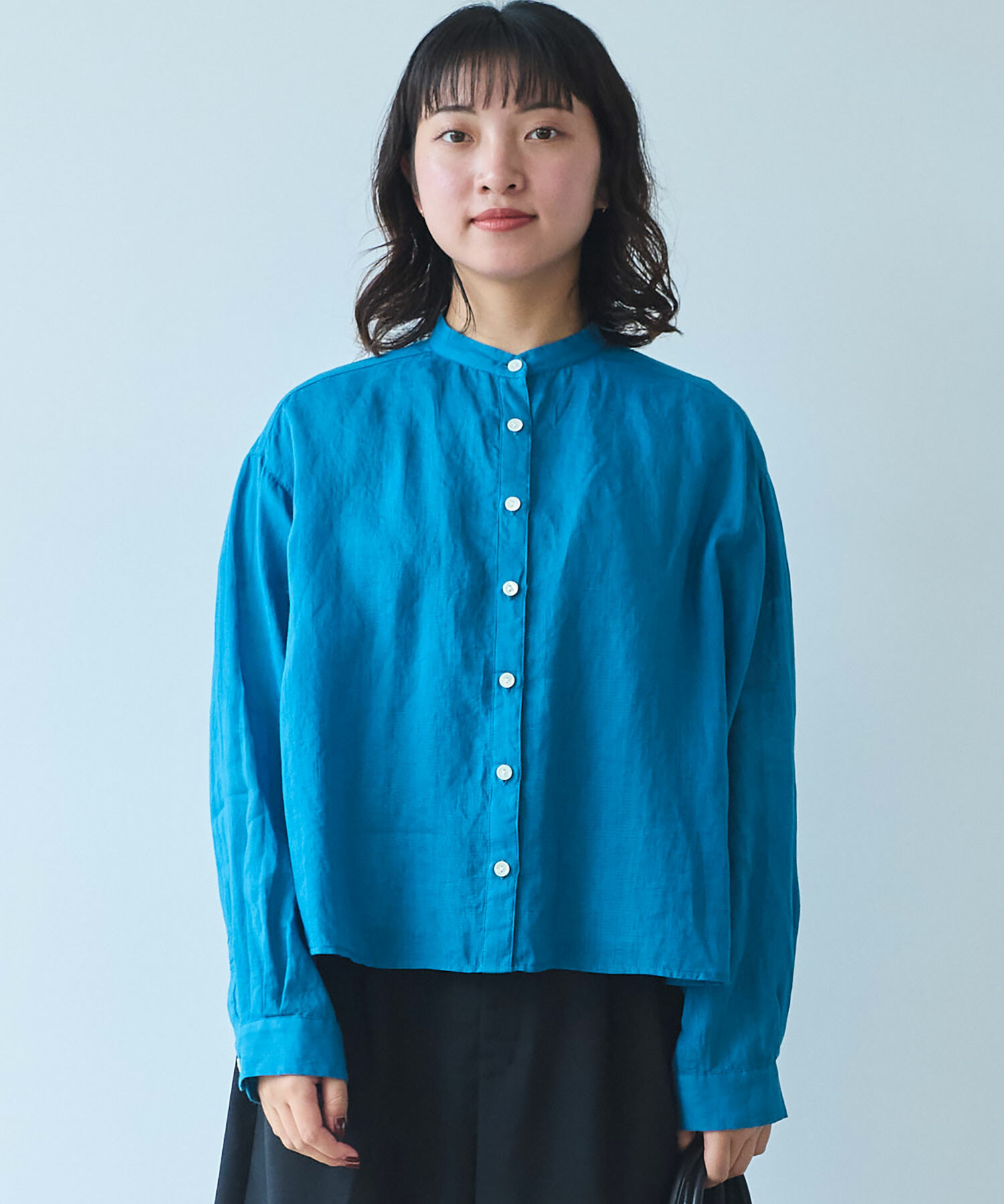 AMBIDEX Store 〇 Ramie ショート ブラウス(F ベージュ): bulle