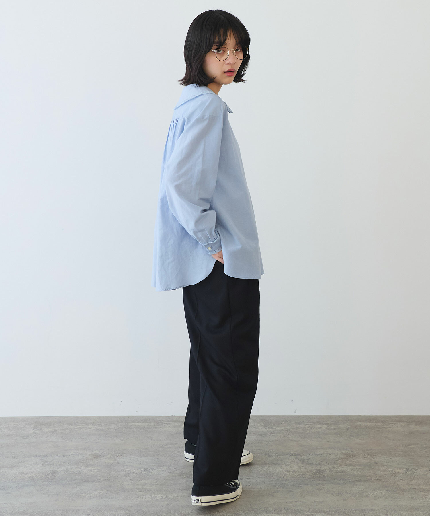 AMBIDEX Store 【予約販売】〇 コットン / シルク lace フリル襟