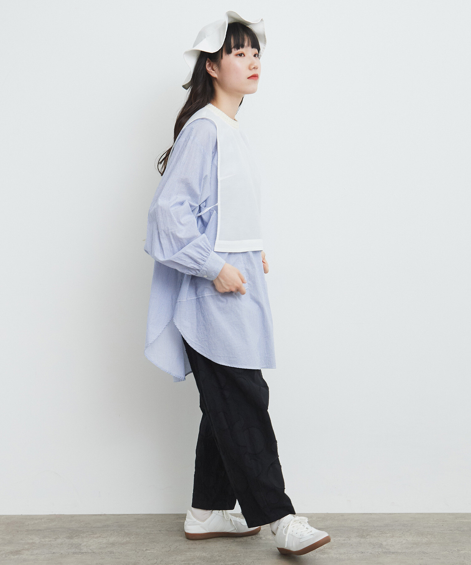 AMBIDEX Store 編み立て リブ ベスト(F クロ): bulle de savon