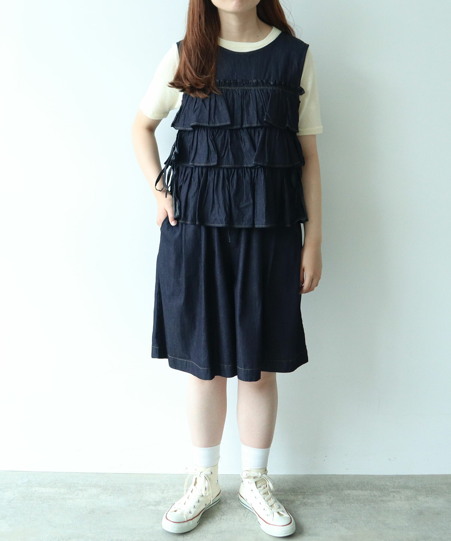 bull de savon新品 bulle de savon ビュルデサボン 馬布タック パンツ