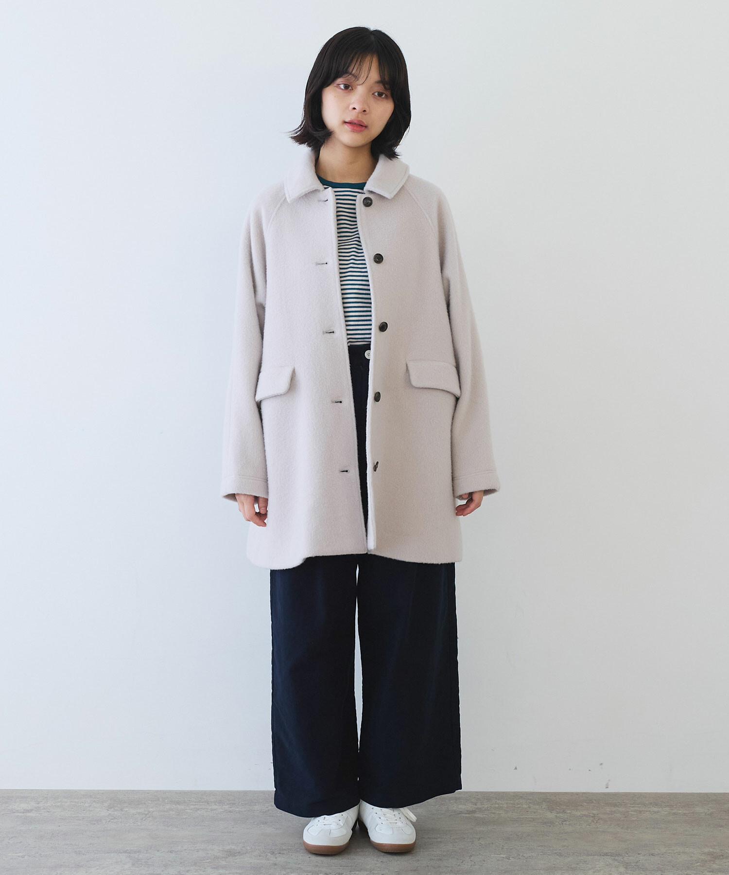 AMBIDEX Store 〇 モヘア / カシミア シャギー Aラインコート(F