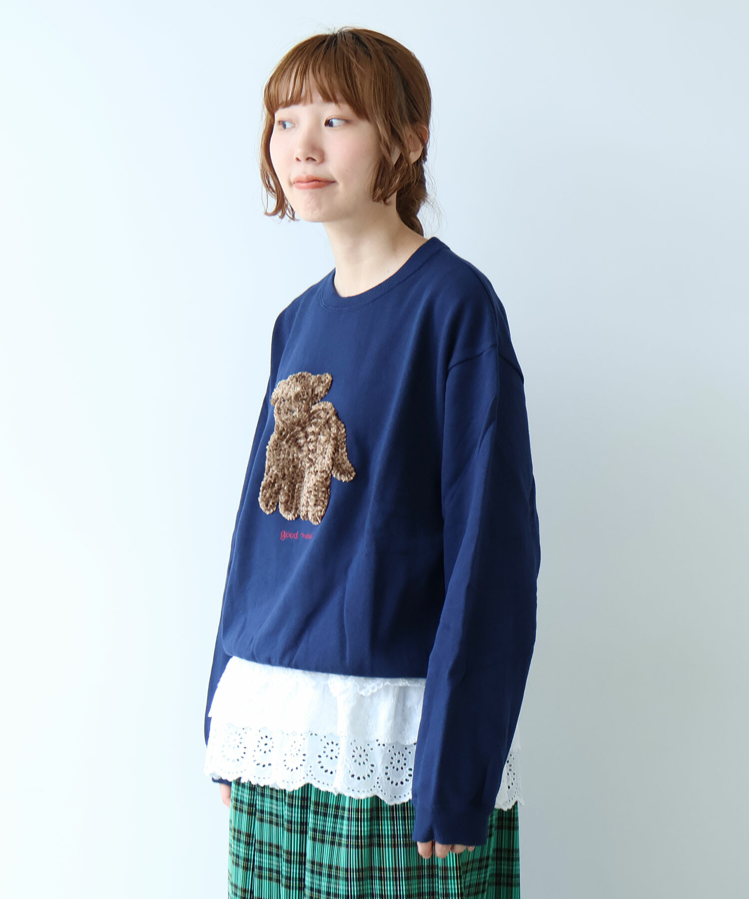 AMBIDEX Store ○ 30 / 10 コーマ裏毛 子ひつじ刺繍 スウェット(F コン