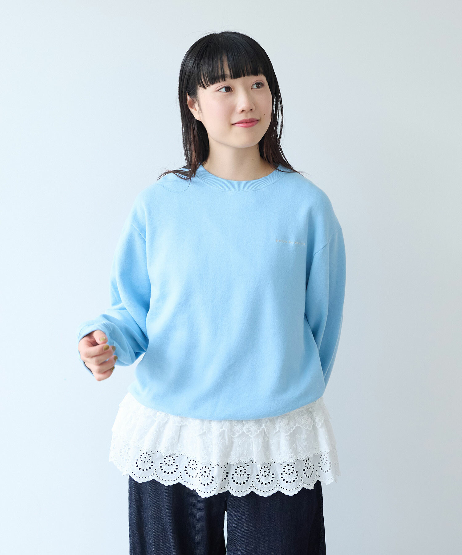 Asurin ページ AMBIDEX Store ○ 30/10 itsumo裏毛 ロゴトレーナー(F サックス