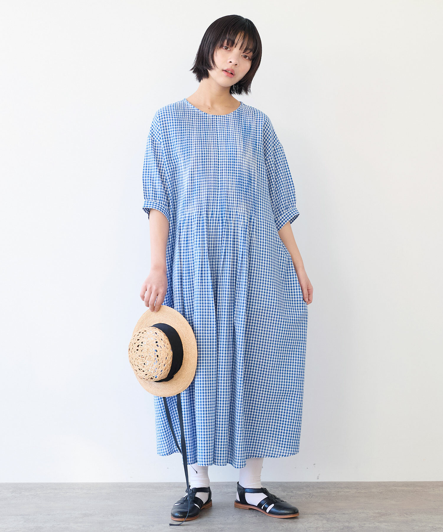 ていぼん ワンピース ハンドスモックシャツワンピース | AND ON JIONE STORE