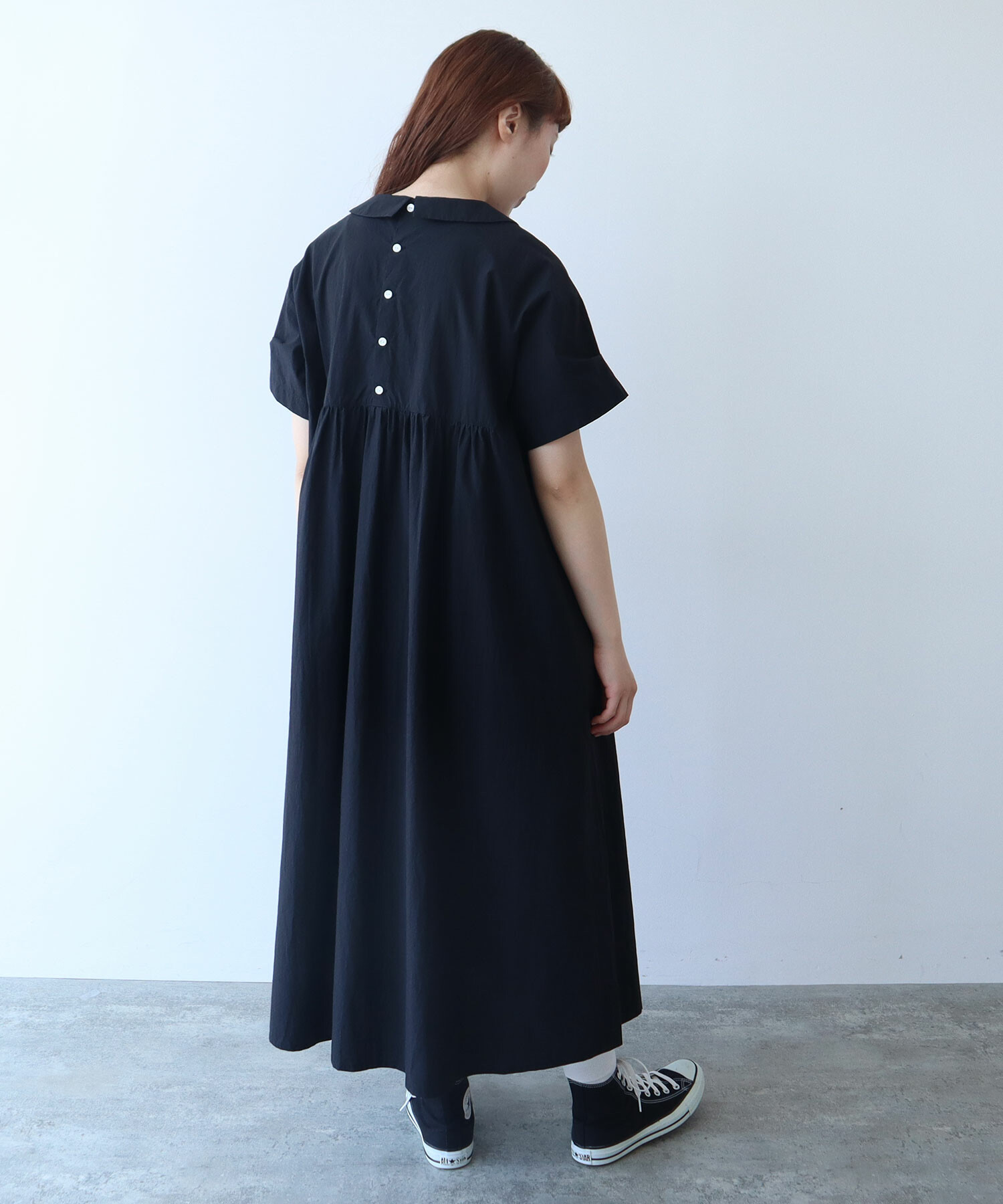 【極美品】アルチビオ ベロア半袖ワンピース　ネイビー×ボーダー　ラメ刺繍デザイン 極美品】アルチビオ ベロア半袖ワンピース ネイビー×ボーダー
